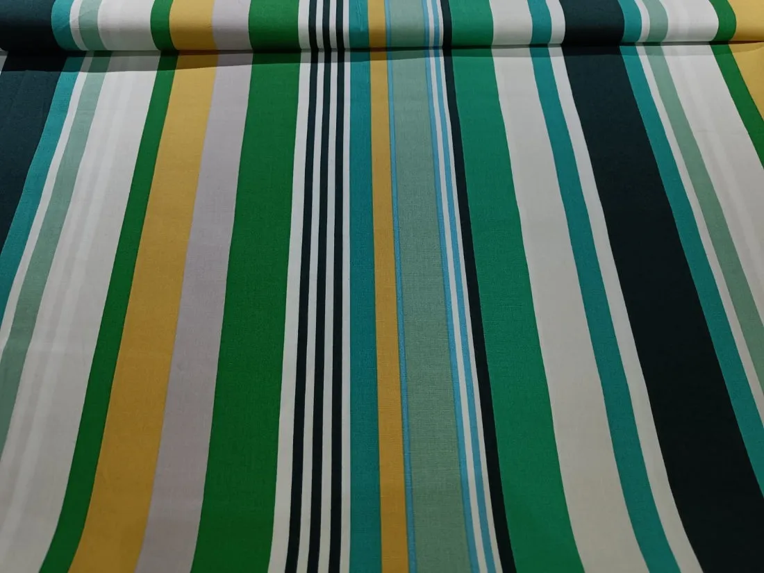 100% Cotton Poplin Lycra stripes 58" wide [12462-12464]