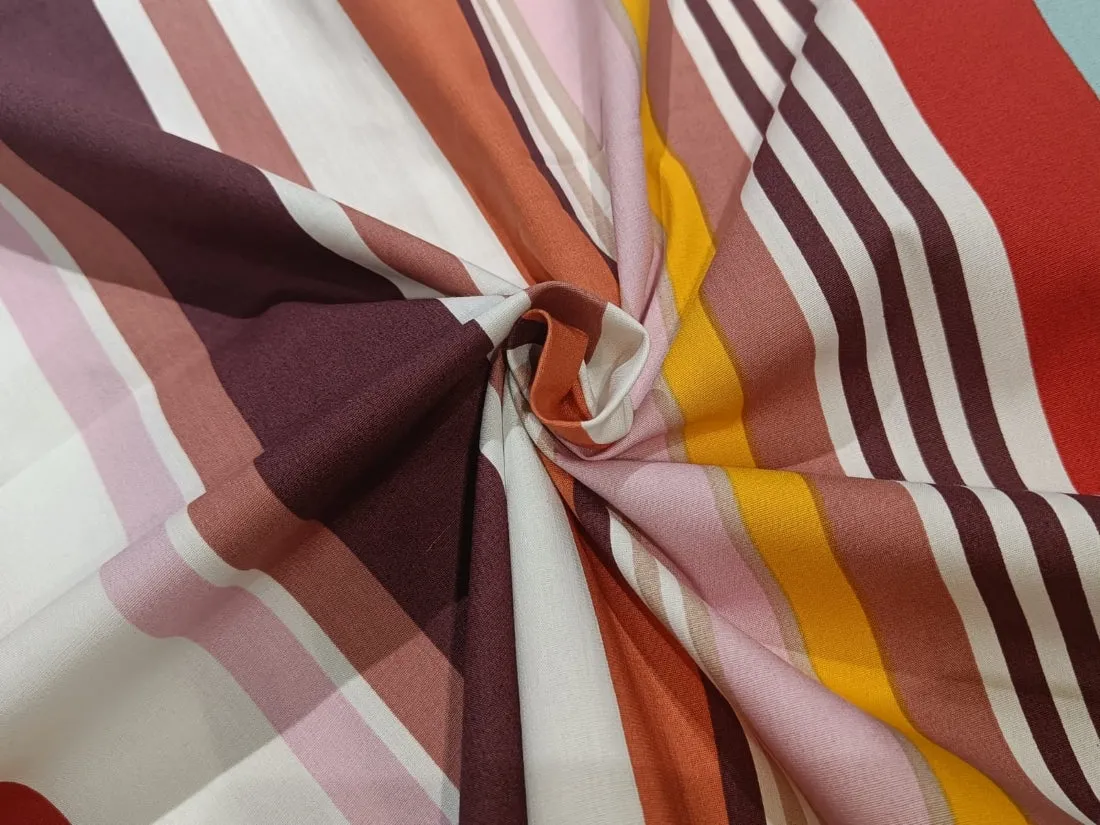 100% Cotton Poplin Lycra stripes 58" wide [12462-12464]