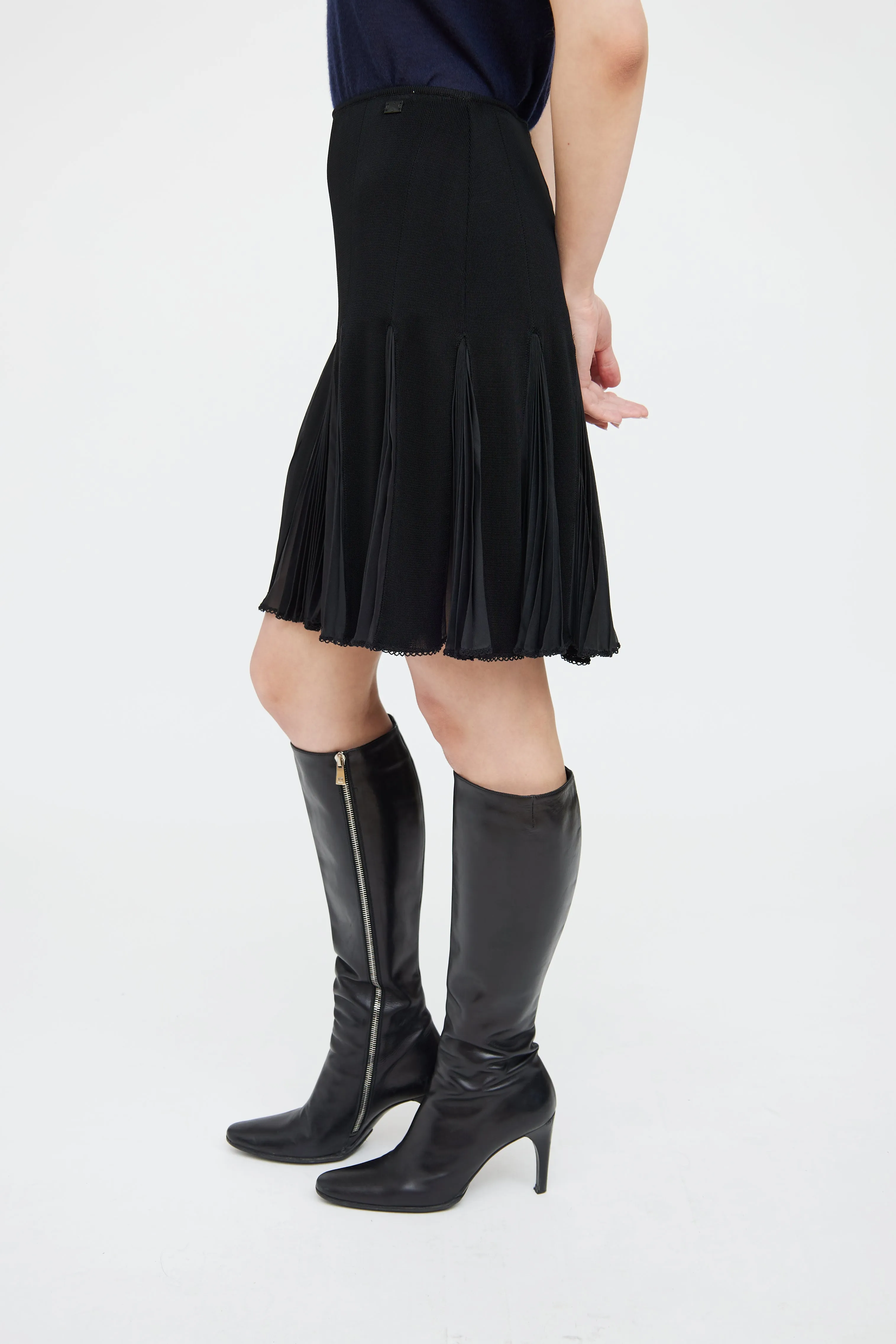 2004 Flowy Panel Pleated Skirt