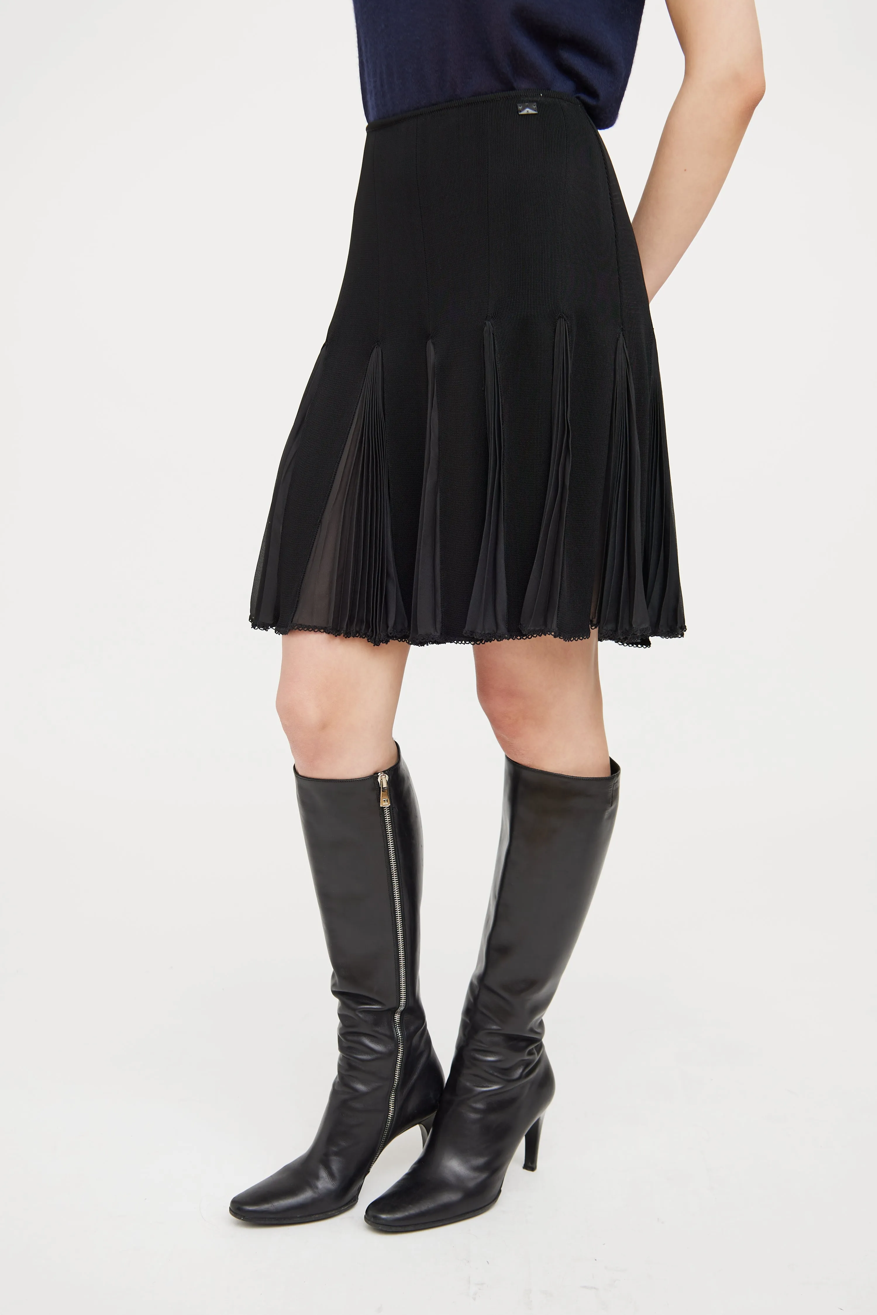 2004 Flowy Panel Pleated Skirt