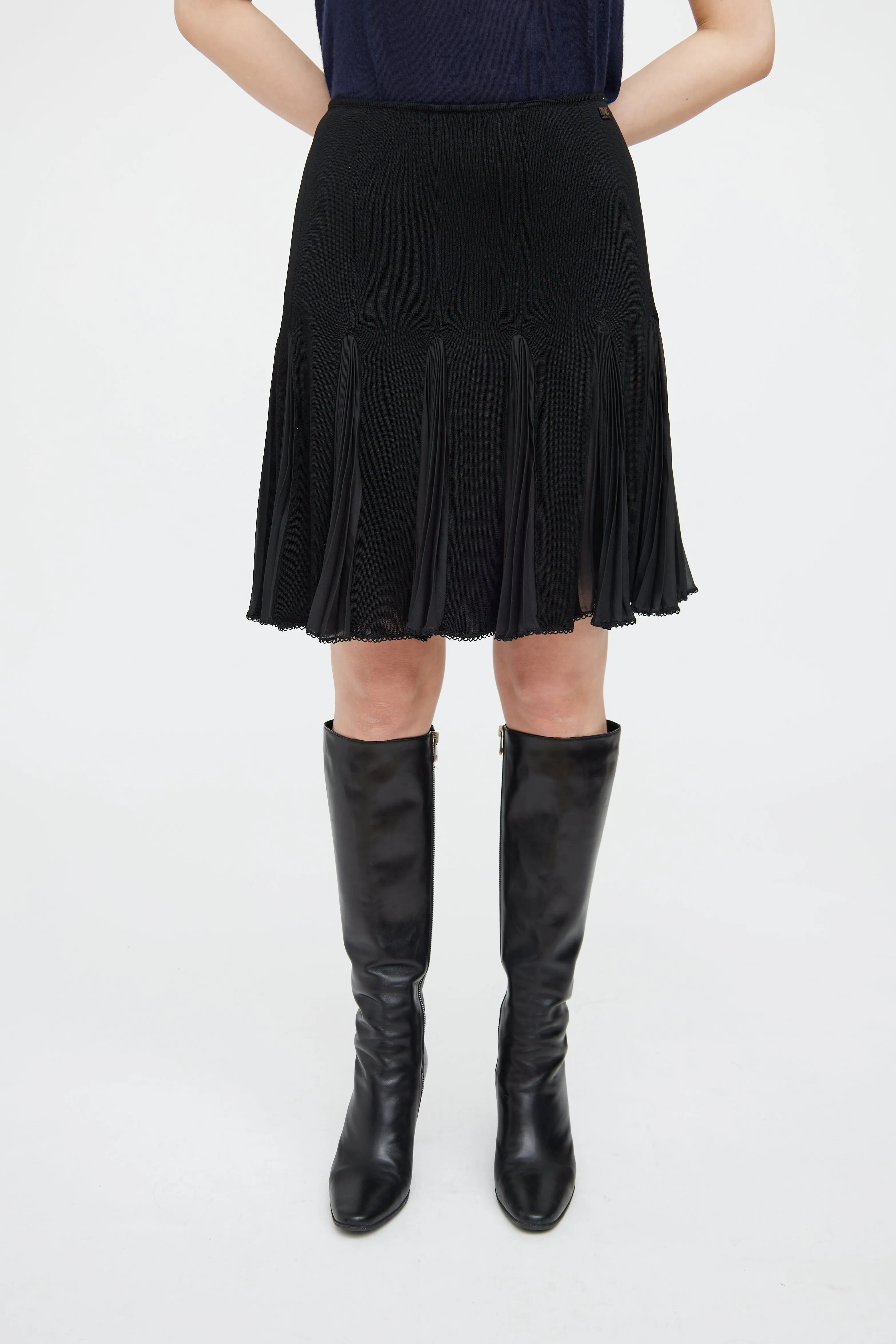 2004 Flowy Panel Pleated Skirt
