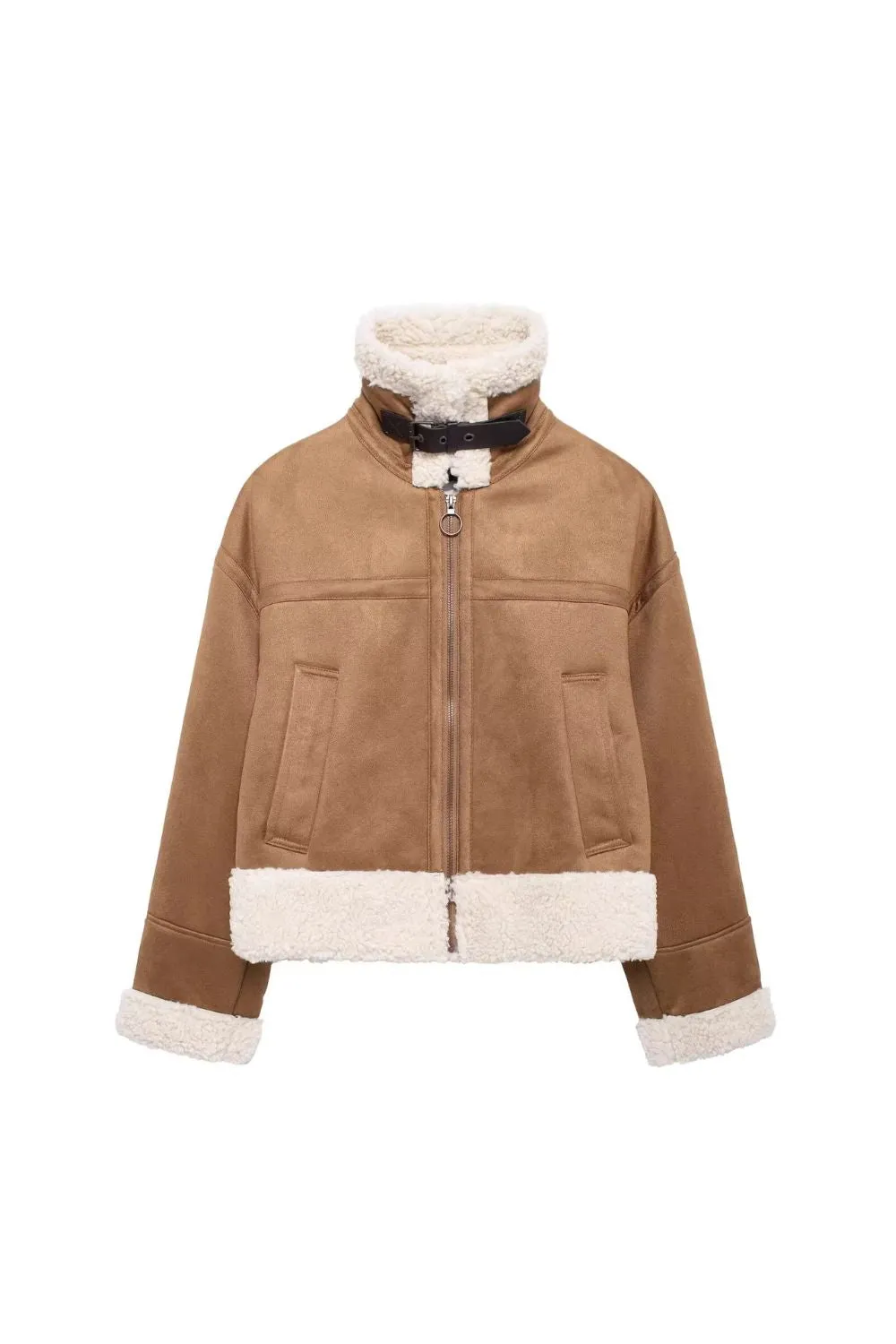 'Beverly' Reversible jacket with zip detailing