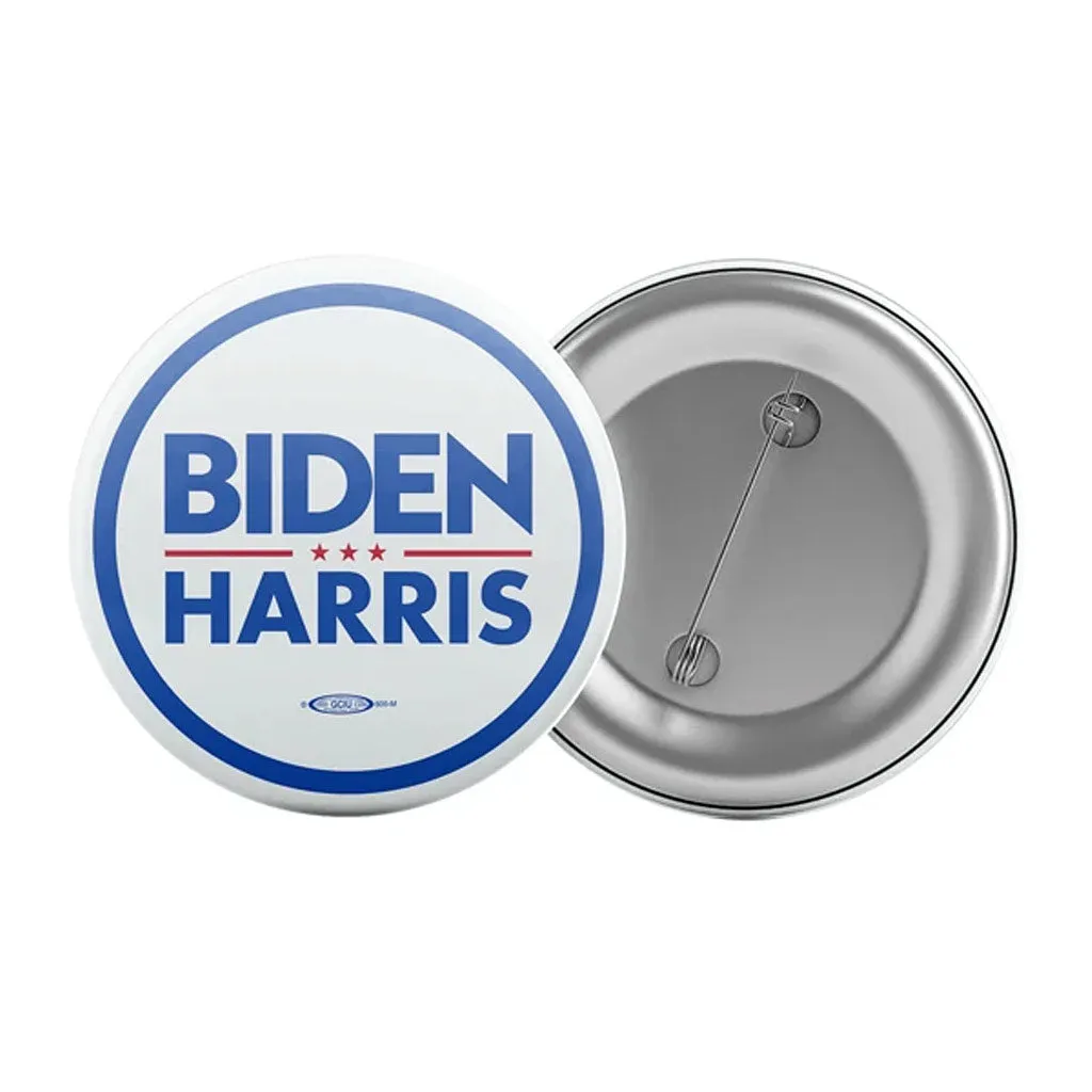 Biden Harris Button - White