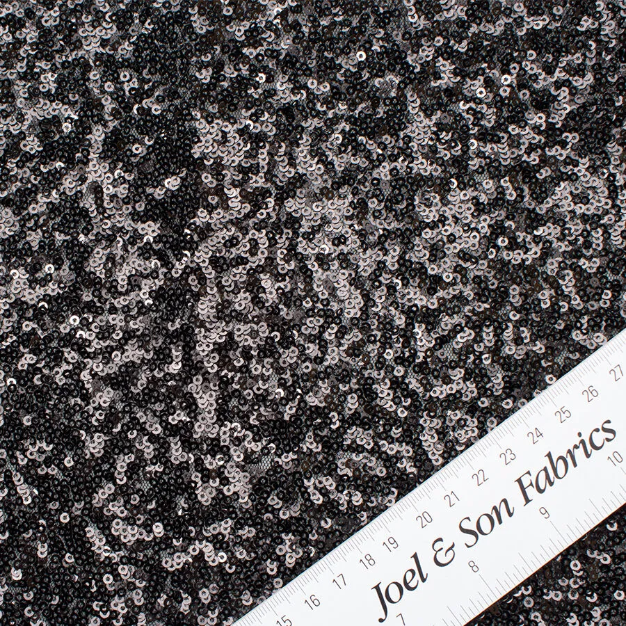 Black Mini Sequinned Stretch Tulle