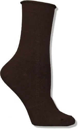 Brown Relaxed Roll Top Socks (Women's)