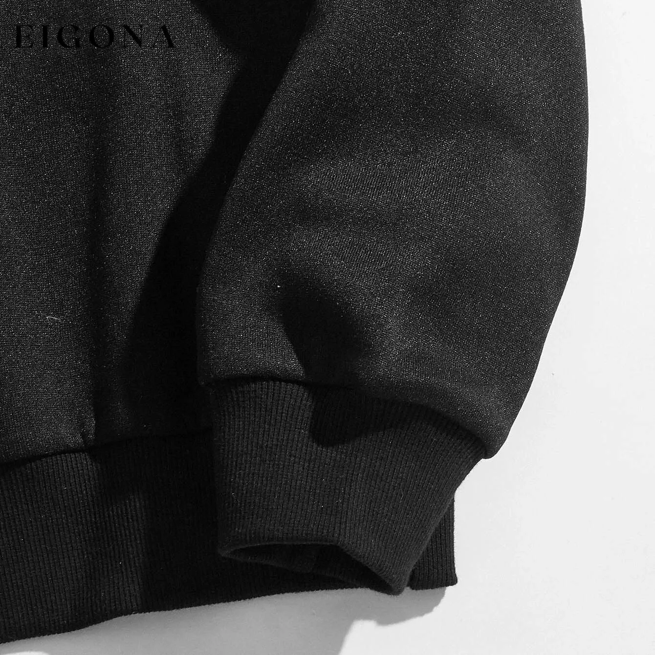 Butterfly & Slogan Graphic Thermal Sweatshirt
