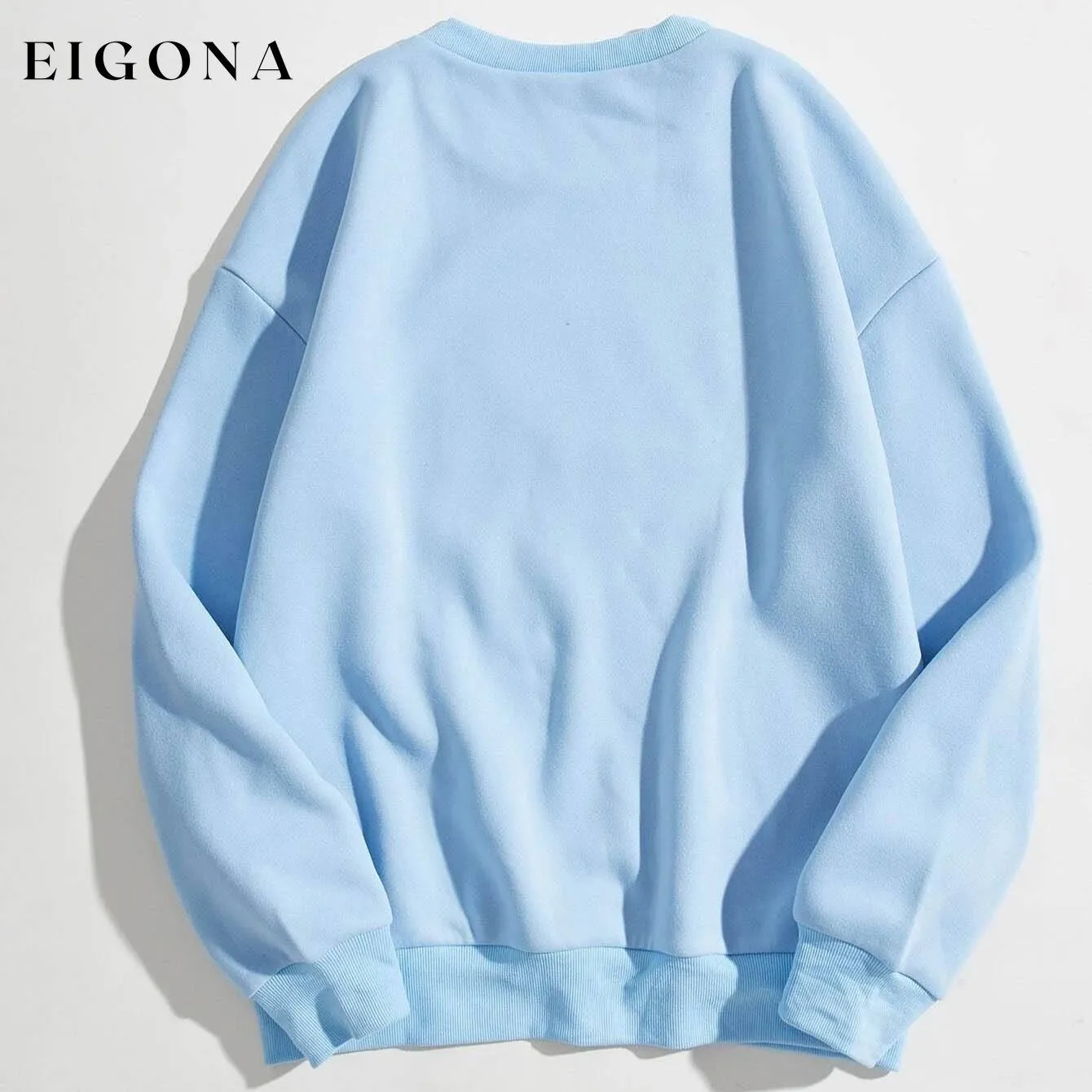 Butterfly & Slogan Graphic Thermal Sweatshirt