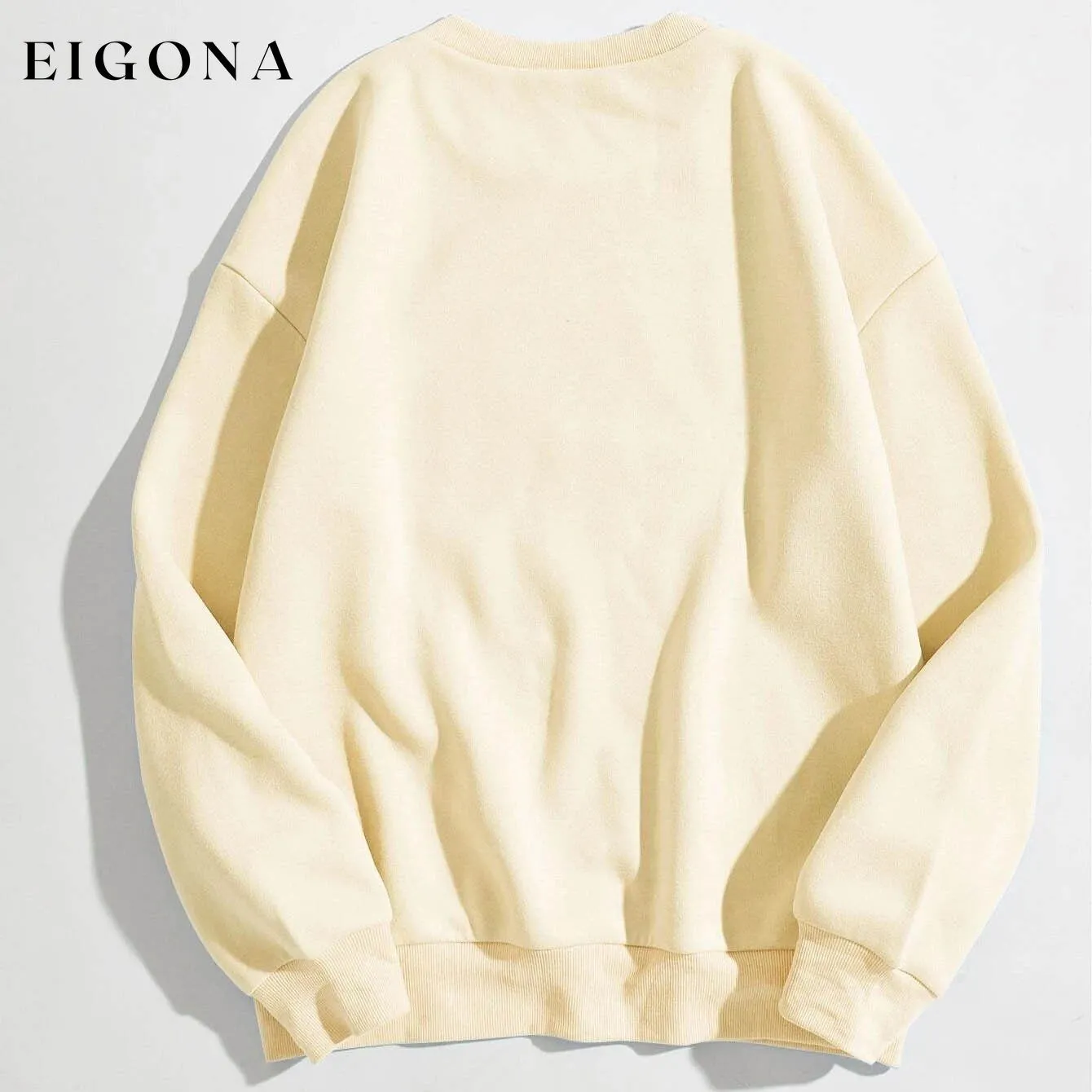 Butterfly & Slogan Graphic Thermal Sweatshirt