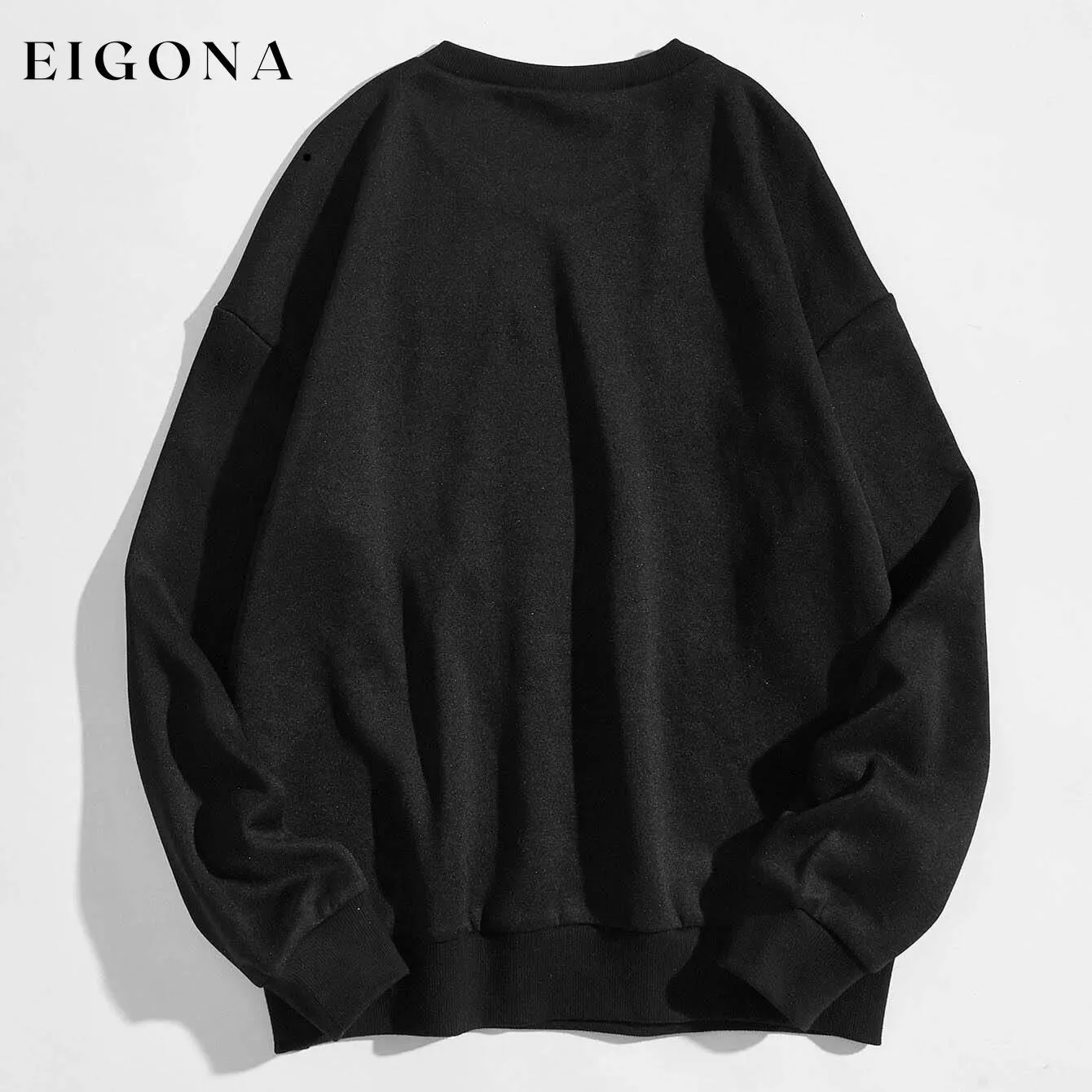 Butterfly & Slogan Graphic Thermal Sweatshirt