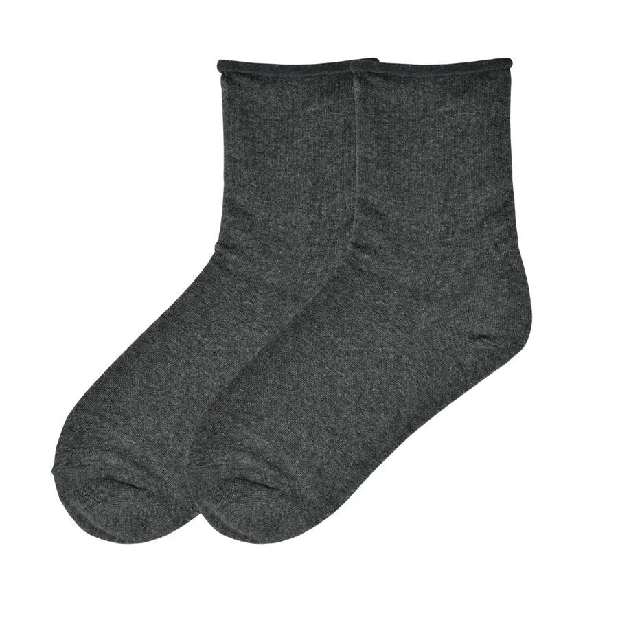 Charcoal Grey Relaxed Top Socks (Women's)