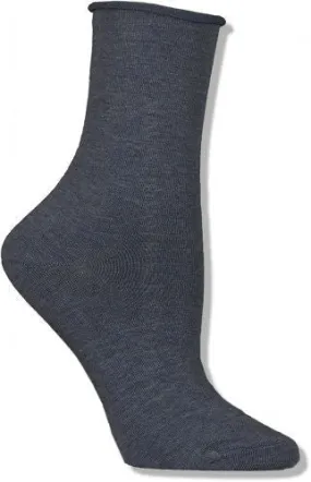 Denim Blue Relaxed Roll Top Socks (Women's)