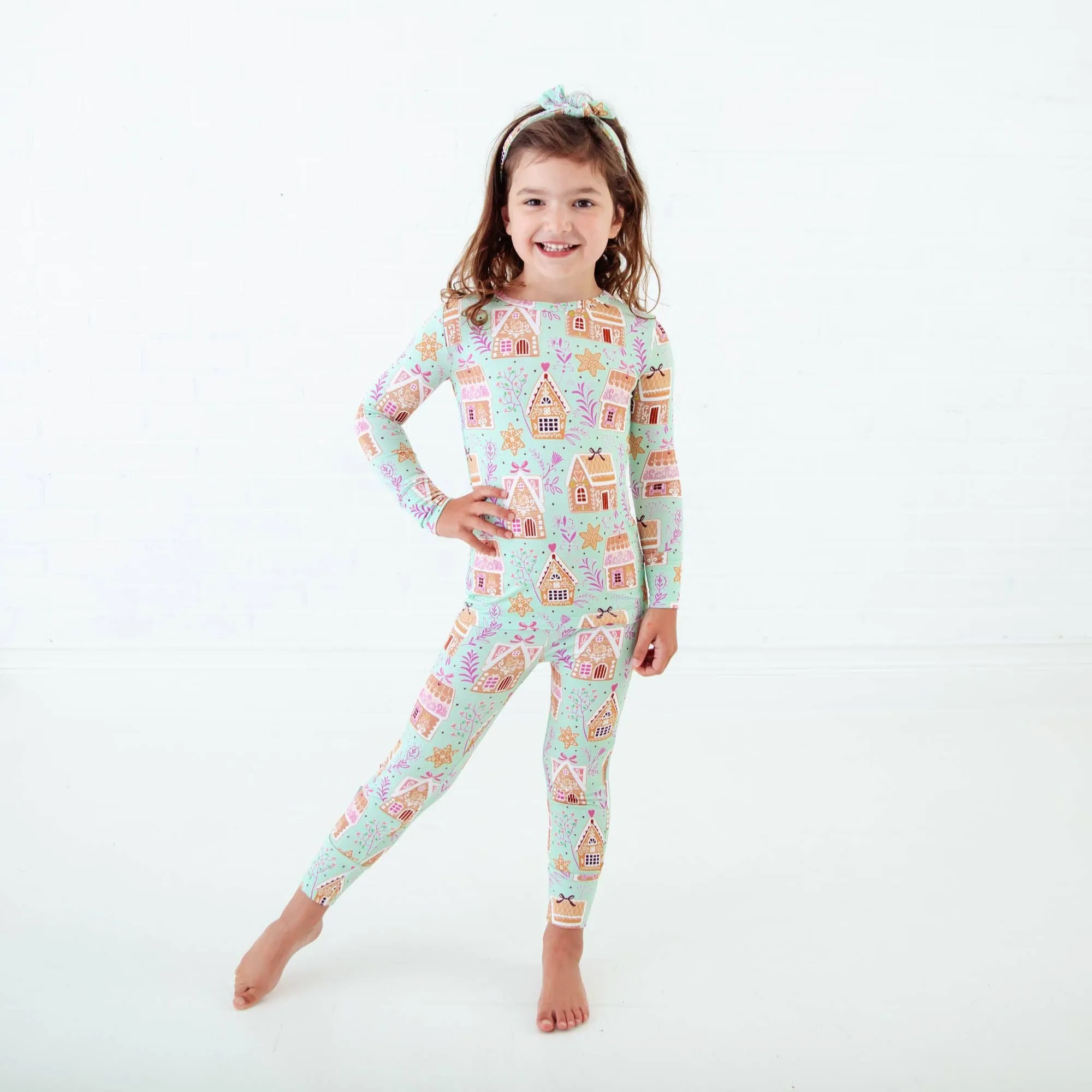 Dreamiere Gingerbread House Kids Bamboo Pajamas