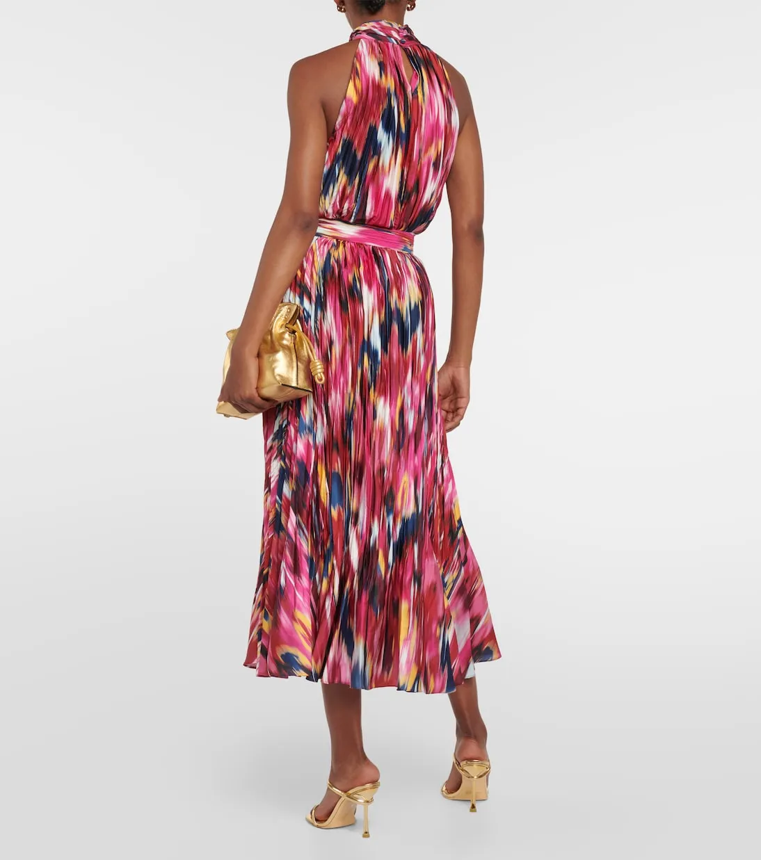 Dulce Simkhai pleated maxi skirt, multicolor