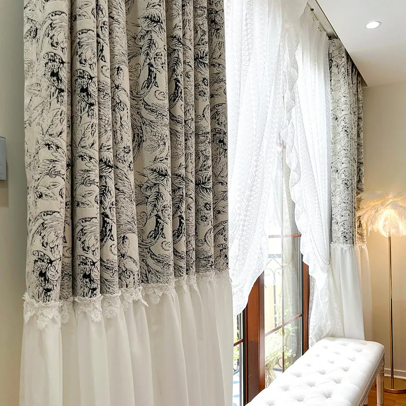 Irina Chenille Morris Botanical Pattern Blackout Thermal Curtain