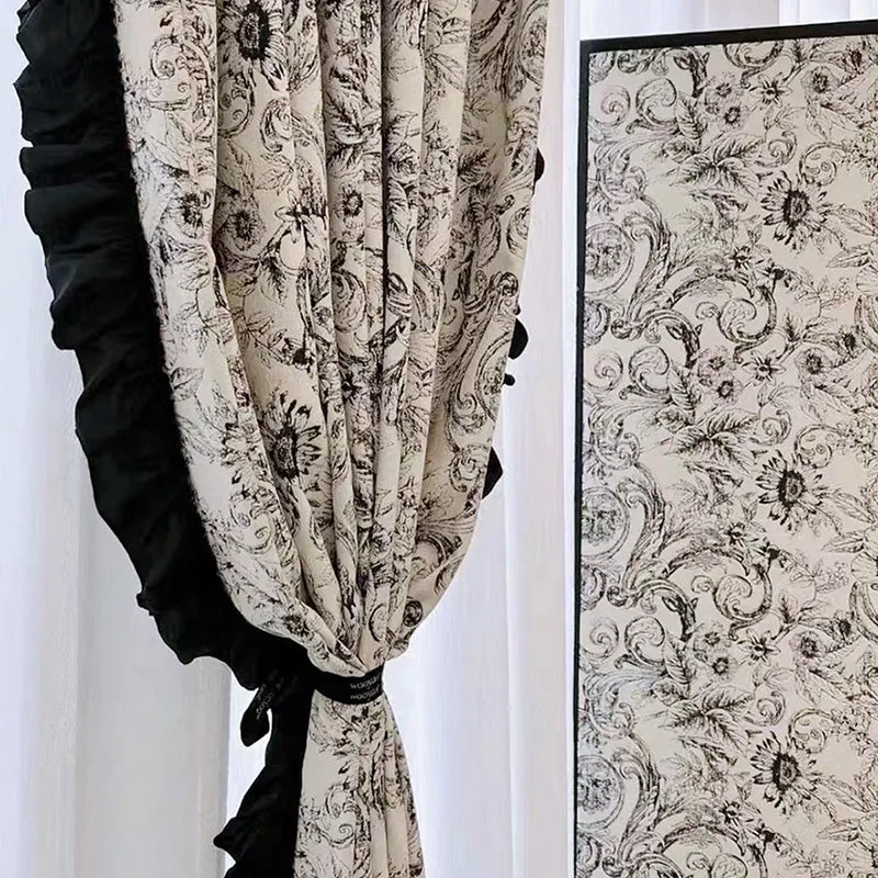 Irina Chenille Morris Botanical Pattern Blackout Thermal Curtain