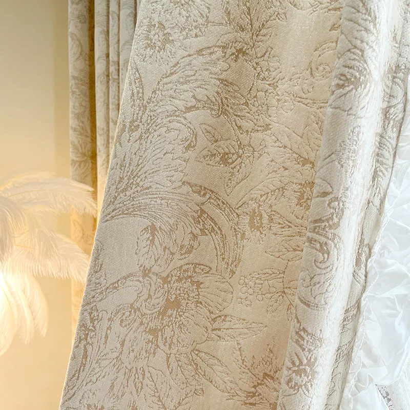 Irina Chenille Morris Botanical Pattern Blackout Thermal Curtain