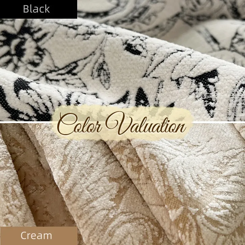 Irina Chenille Morris Botanical Pattern Blackout Thermal Curtain