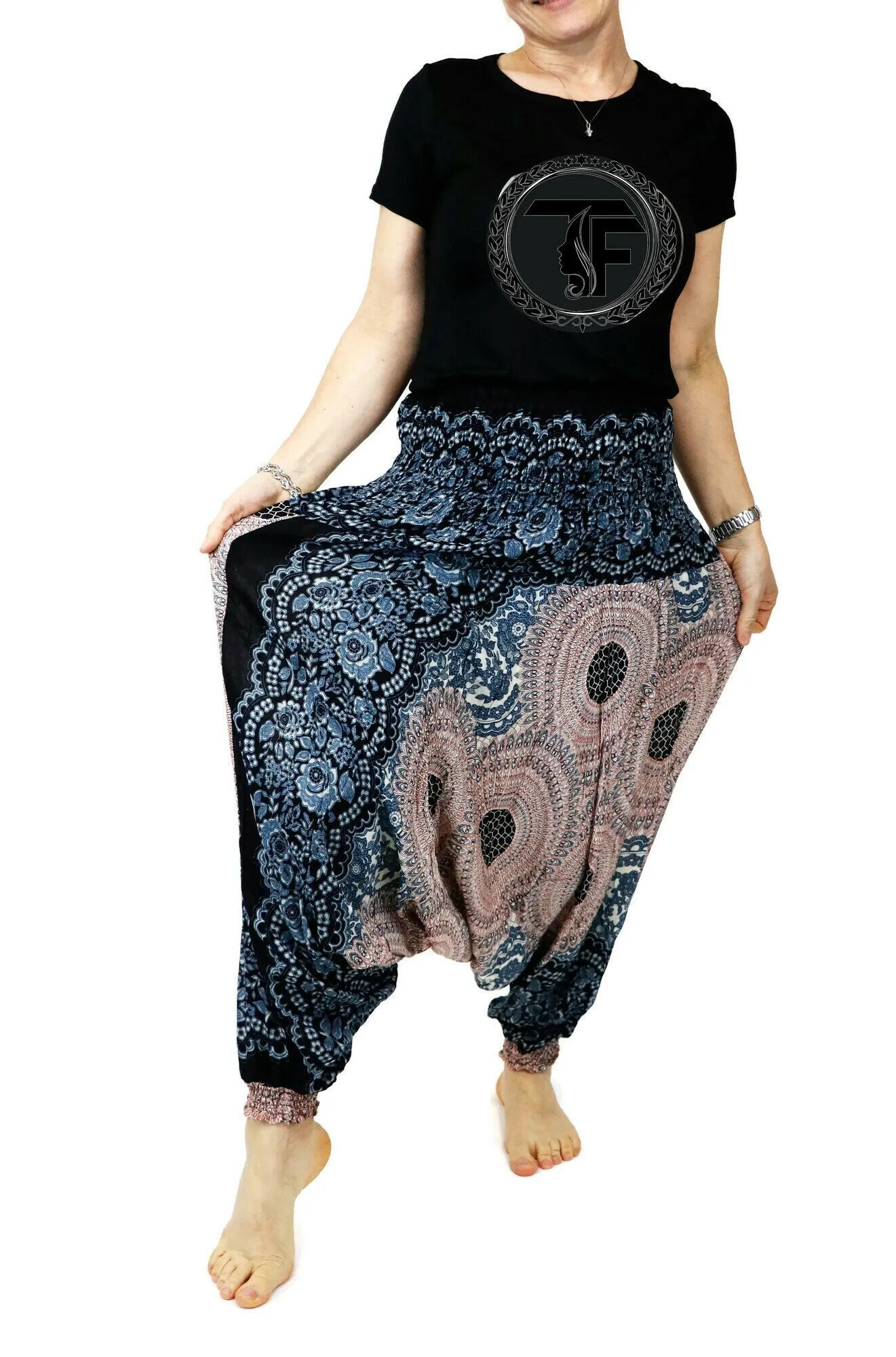 Jumpsuits Rompers Harem Pants Women Baggy Casual Mandala