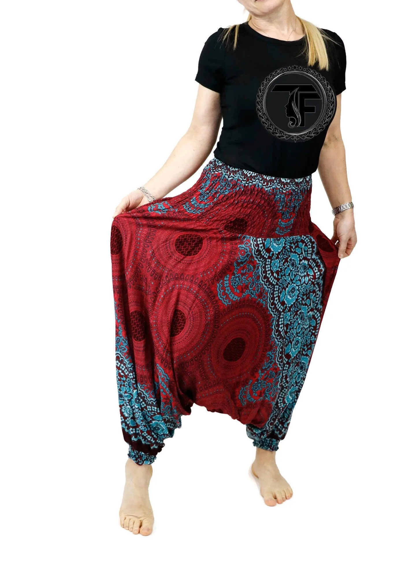 Jumpsuits Rompers Harem Pants Women Baggy Casual Mandala