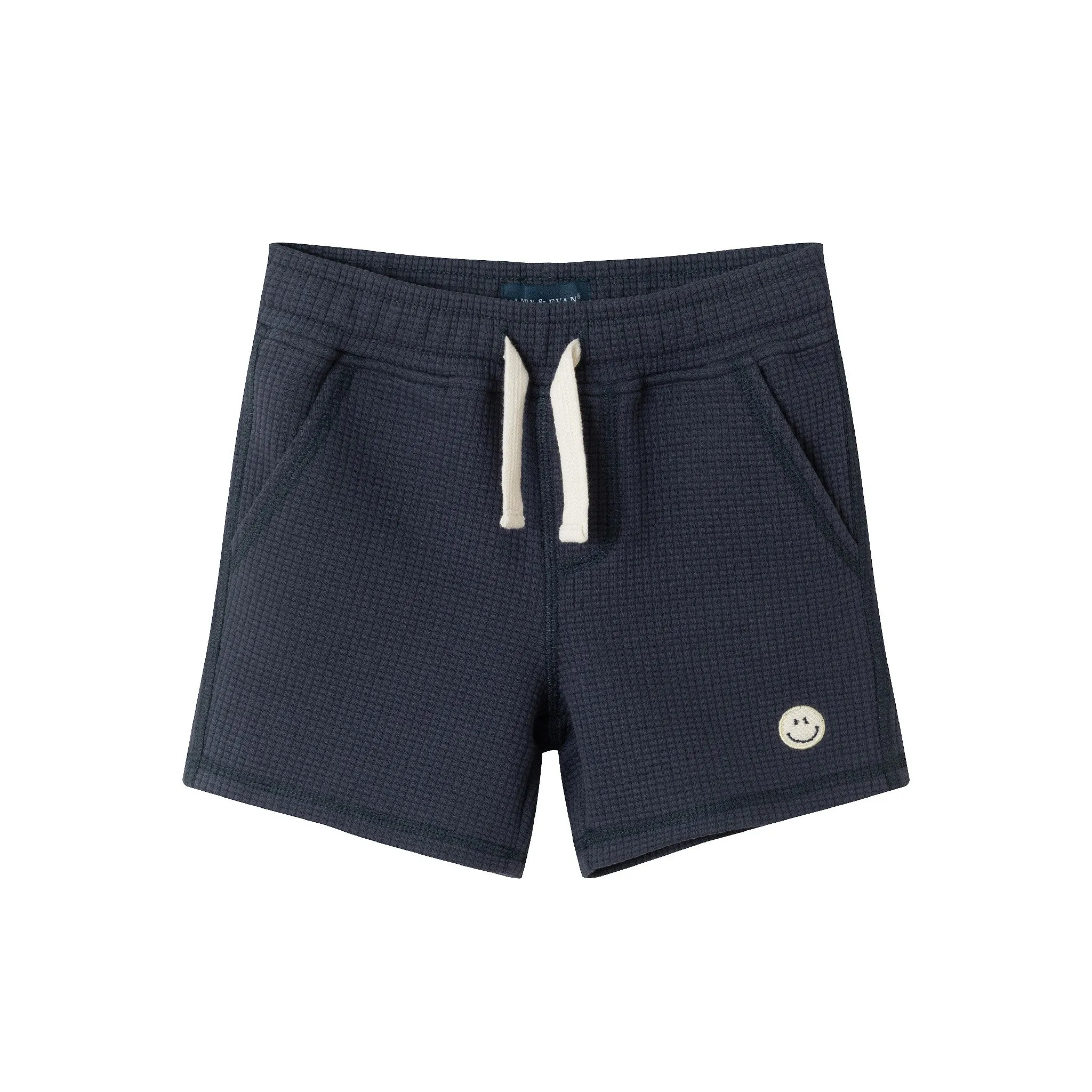 Kids (2-7) Graphic Tee & Navy Quilted Short Set | Shark Characters