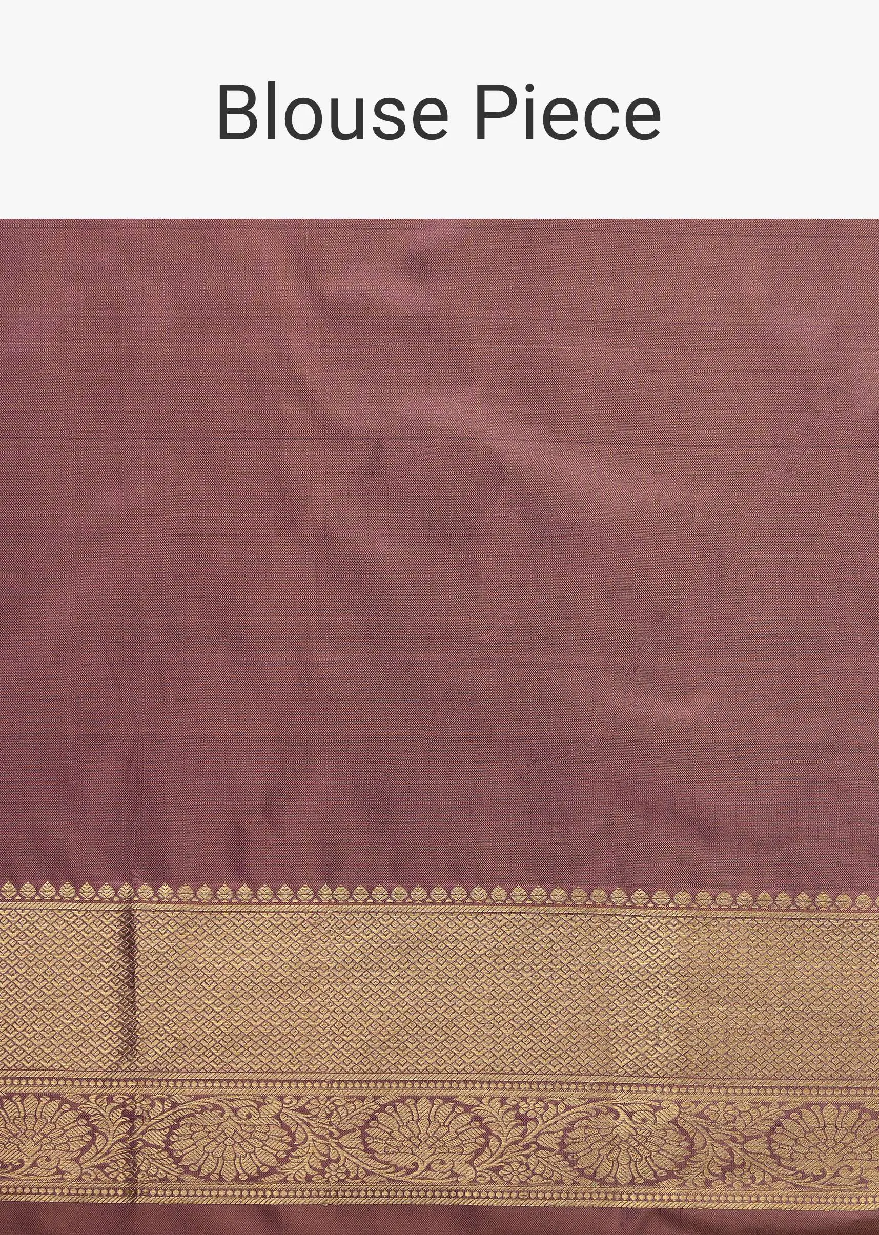 Lilac Purple Woven Kanjivaram Saree In Silk With Unstitched Blouse