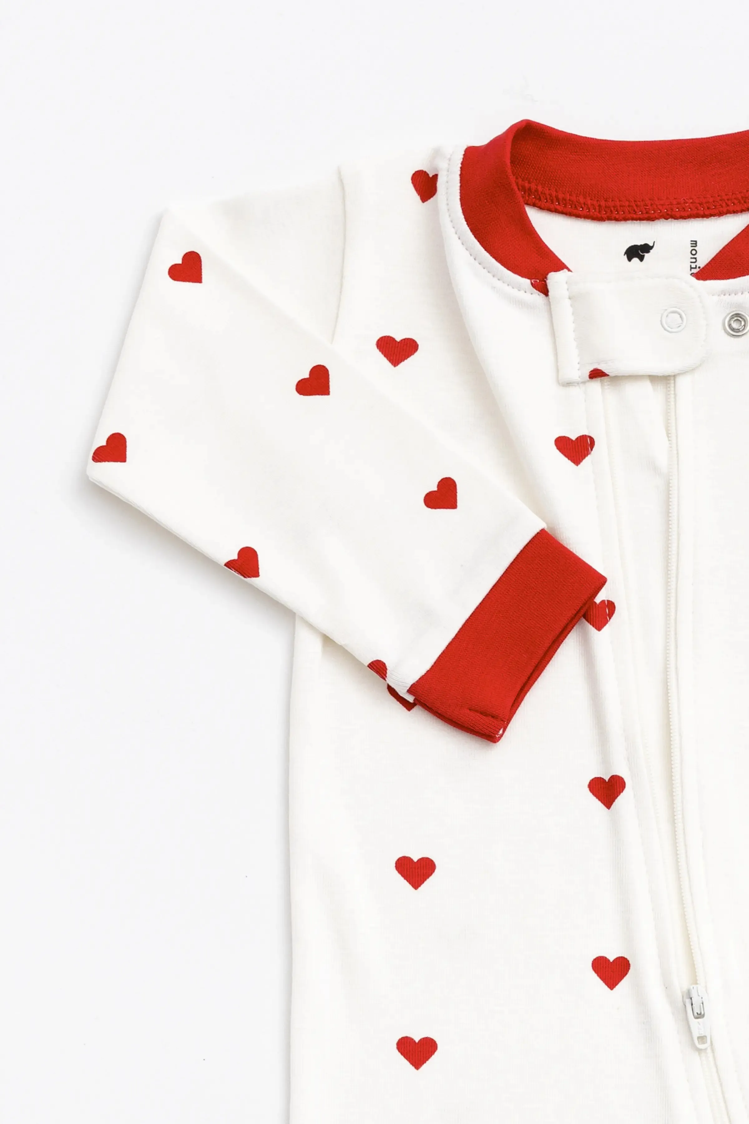 One-Piece Baby Pajamas_Tiny Hearts