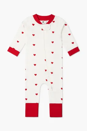 One-Piece Baby Pajamas_Tiny Hearts