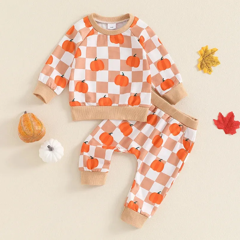 Pumpkin Checkered Set