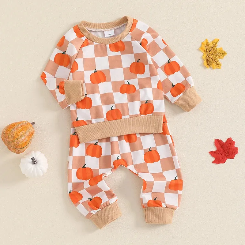 Pumpkin Checkered Set
