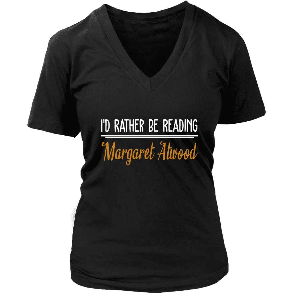 "I'd Rather Be reading MA" V-neck Tshirt