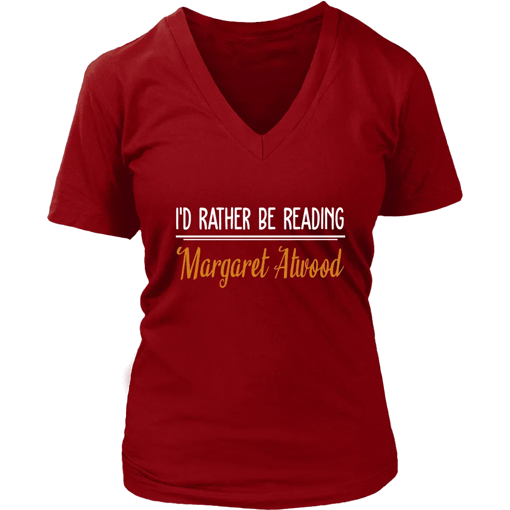 "I'd Rather Be reading MA" V-neck Tshirt