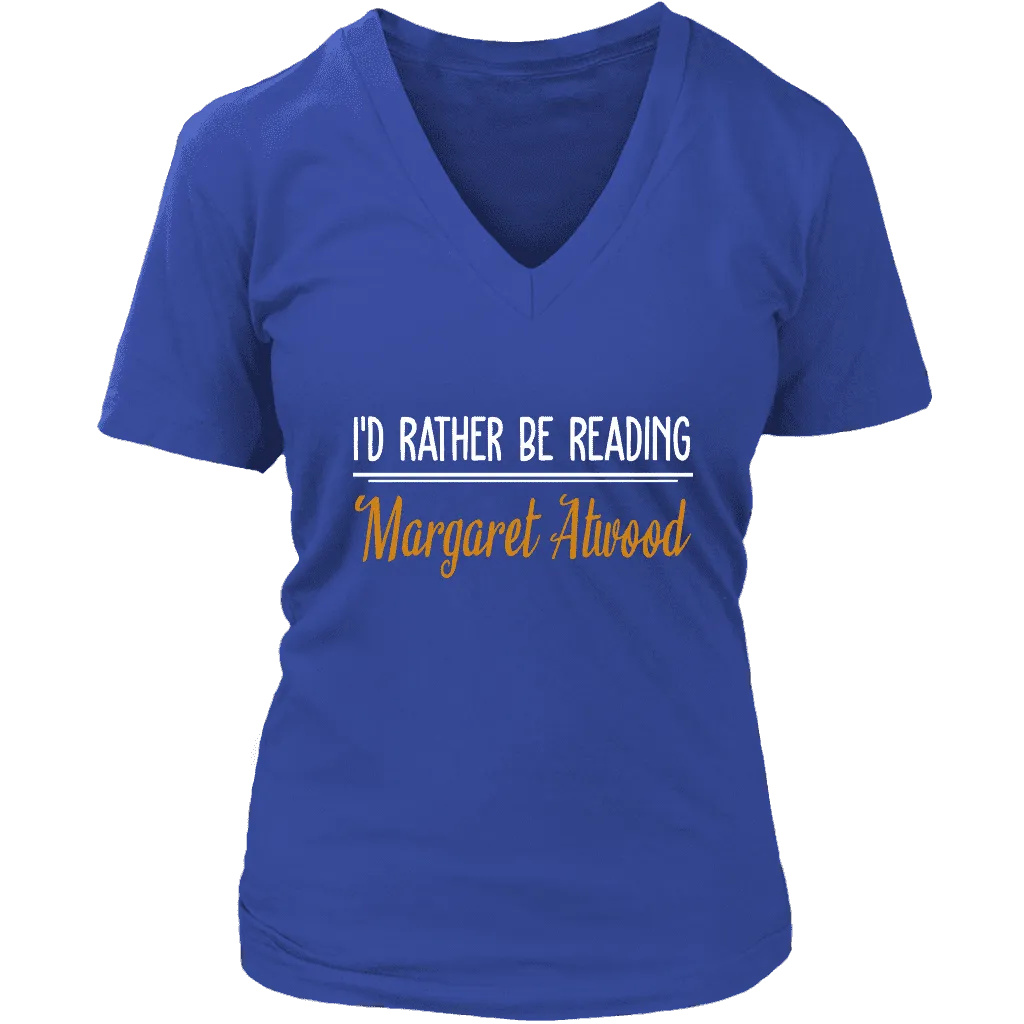 "I'd Rather Be reading MA" V-neck Tshirt