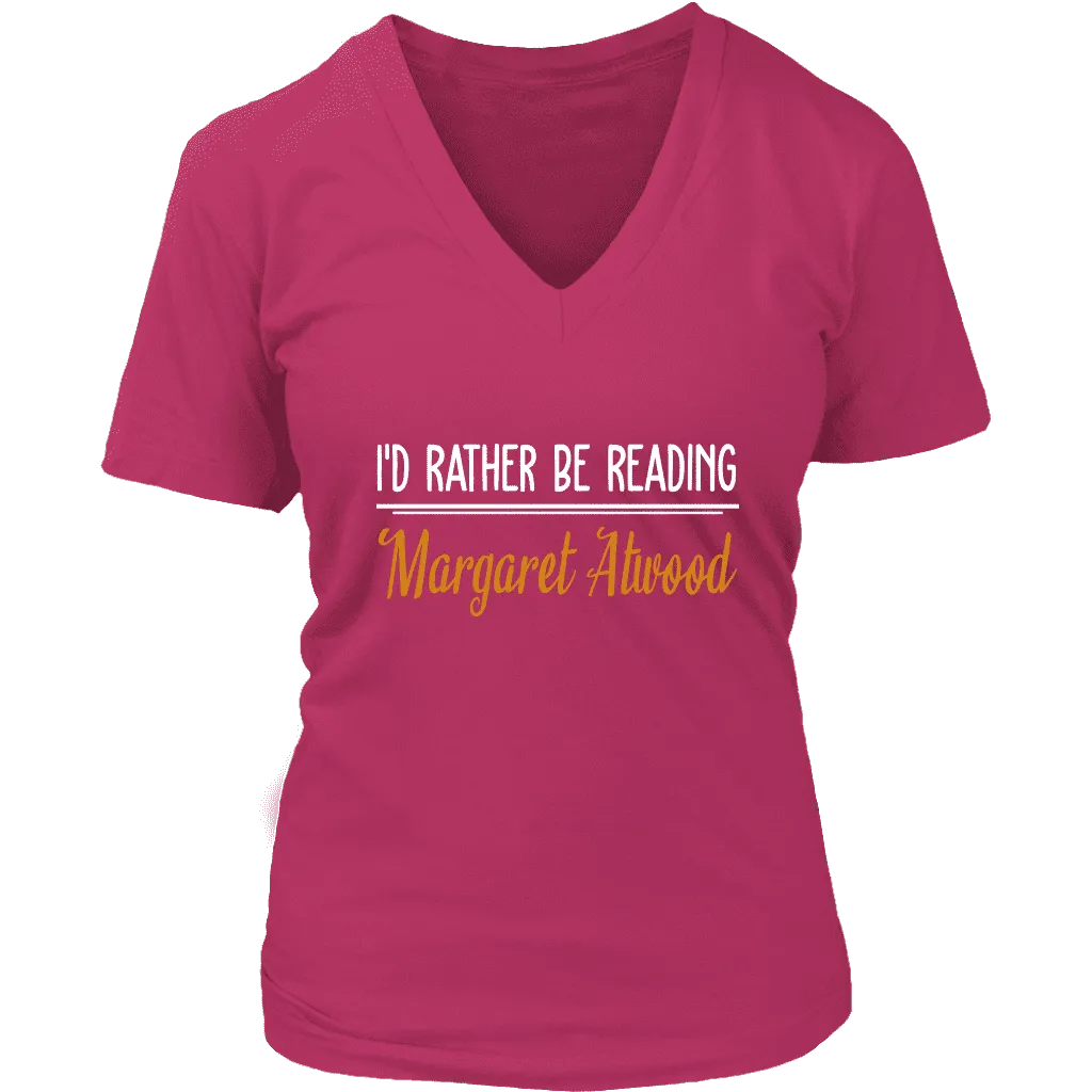 "I'd Rather Be reading MA" V-neck Tshirt