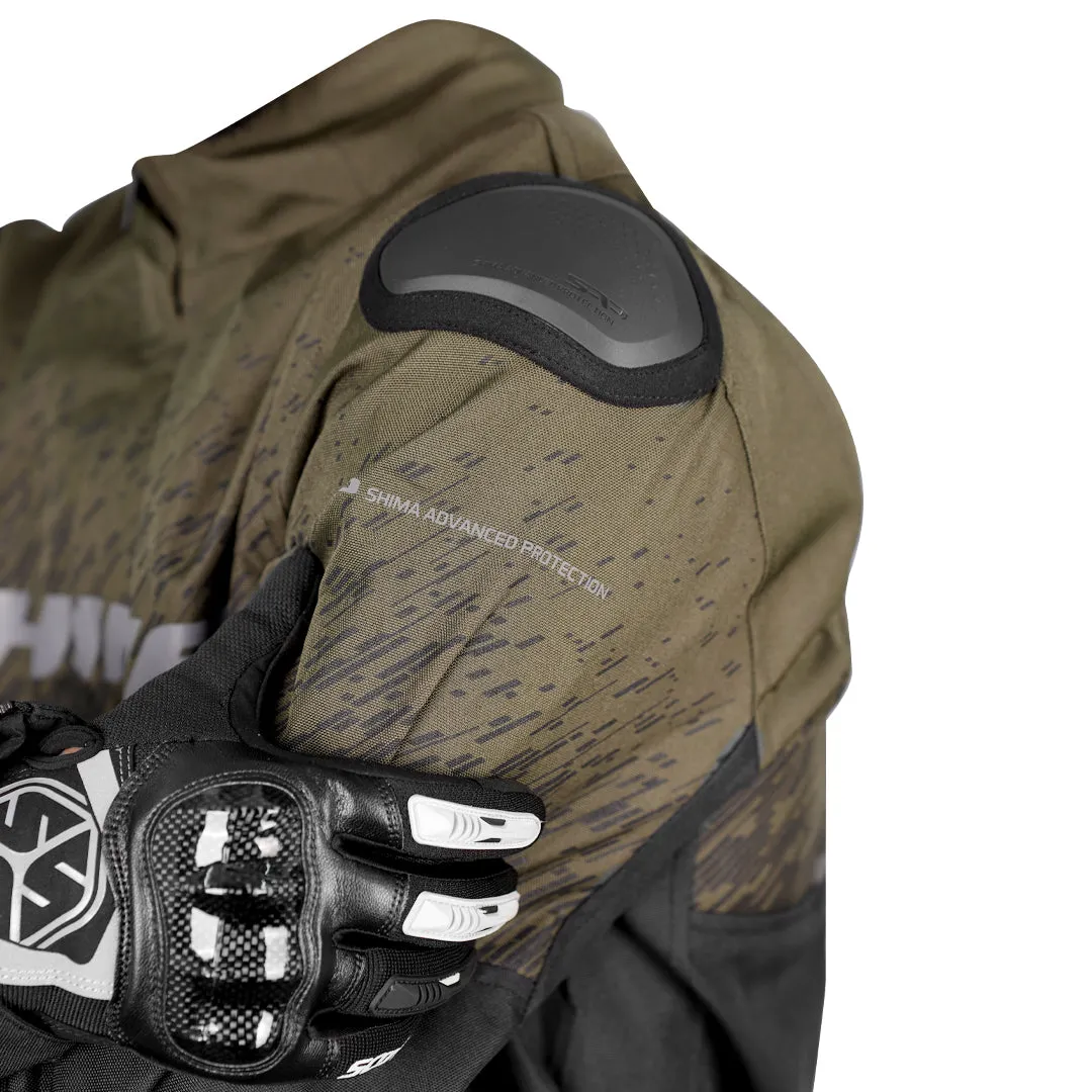 SHIMA Urban Drift Textile Motorcycle Jacket Green & Black - 910001