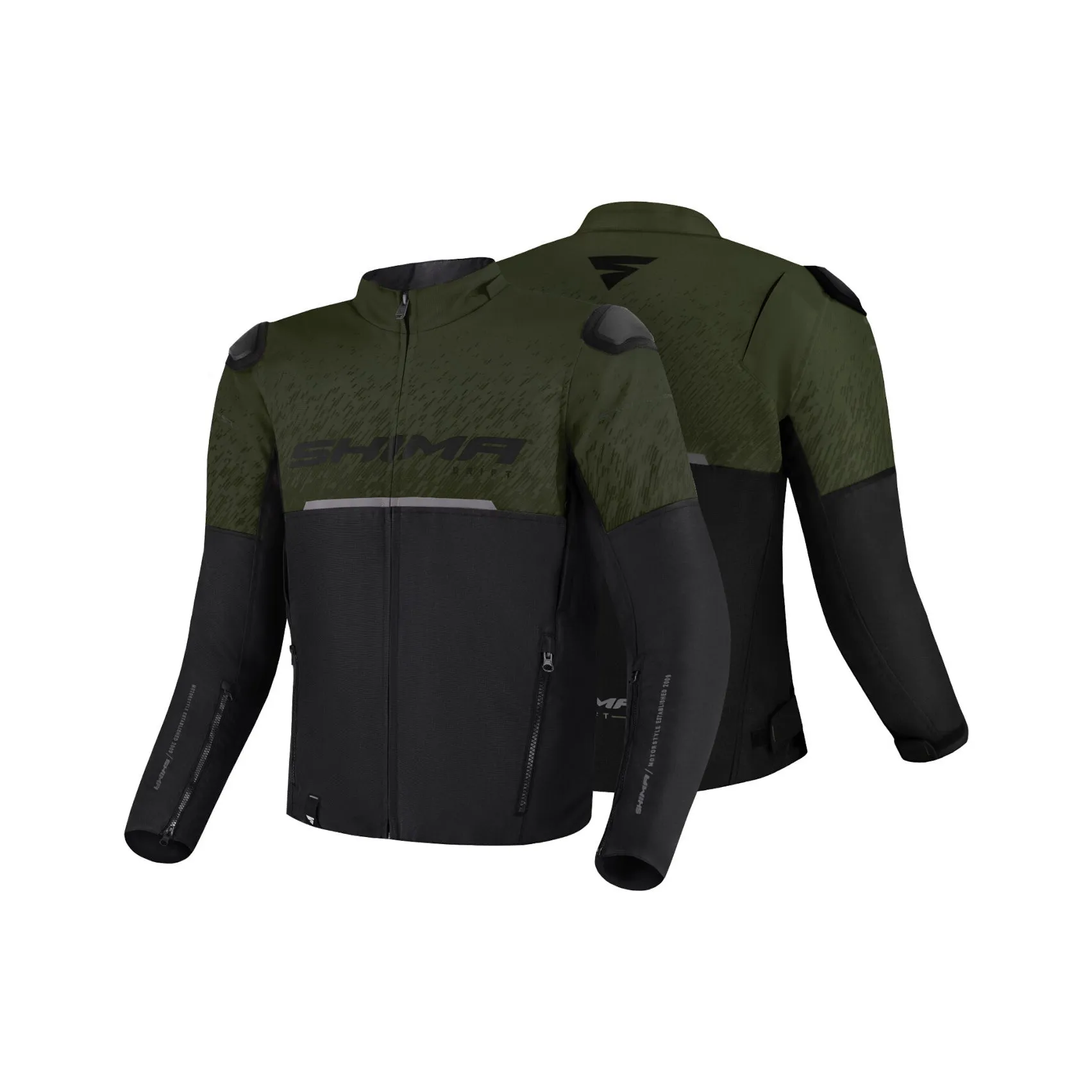 SHIMA Urban Drift Textile Motorcycle Jacket Green & Black - 910001