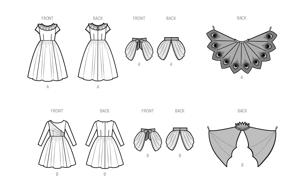 Simplicity sewing pattern 9841 Children's and Girls' Costumes by Andrea Schewe Designs