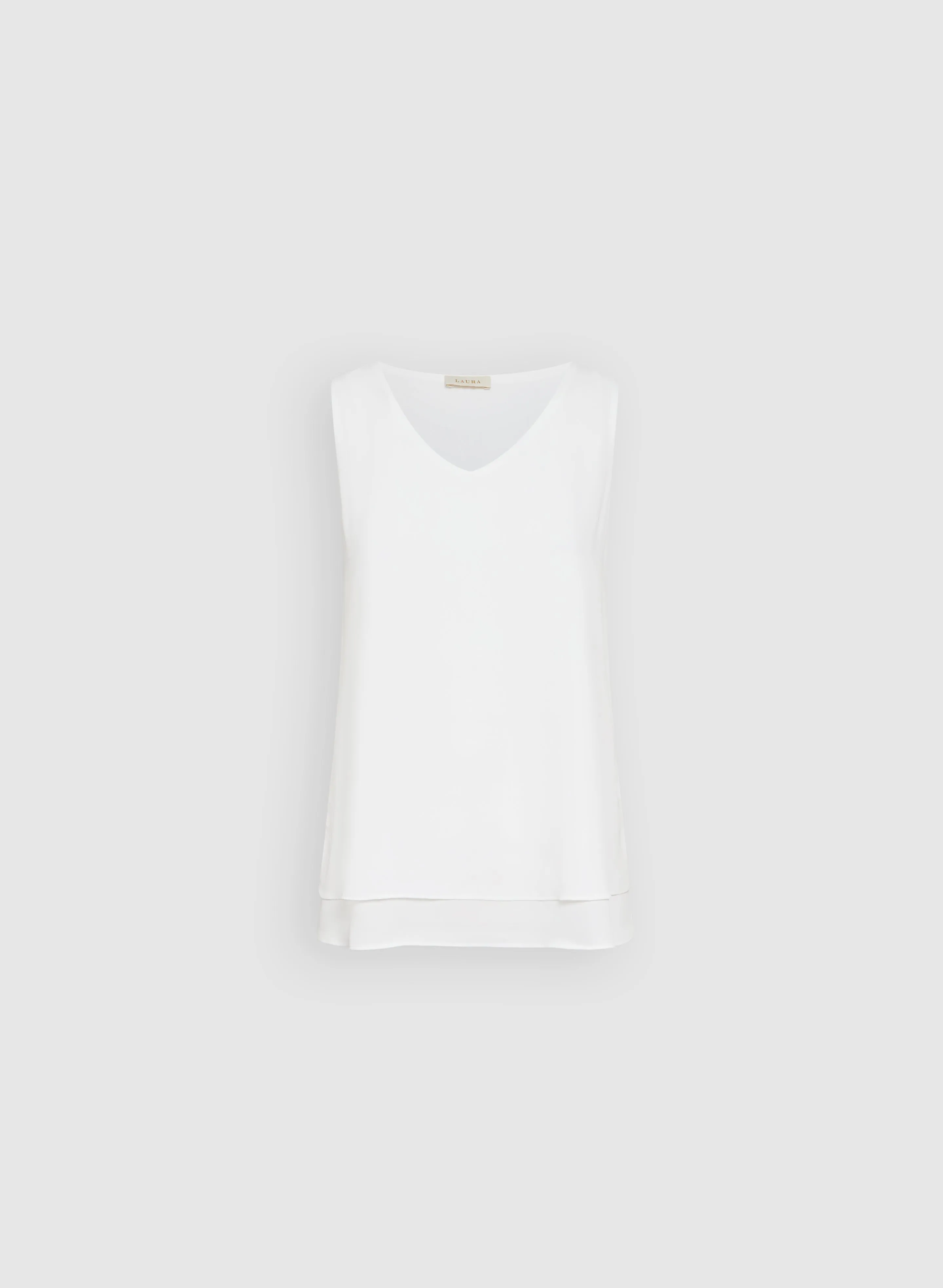 Sleeveless Layered Effect Blouse