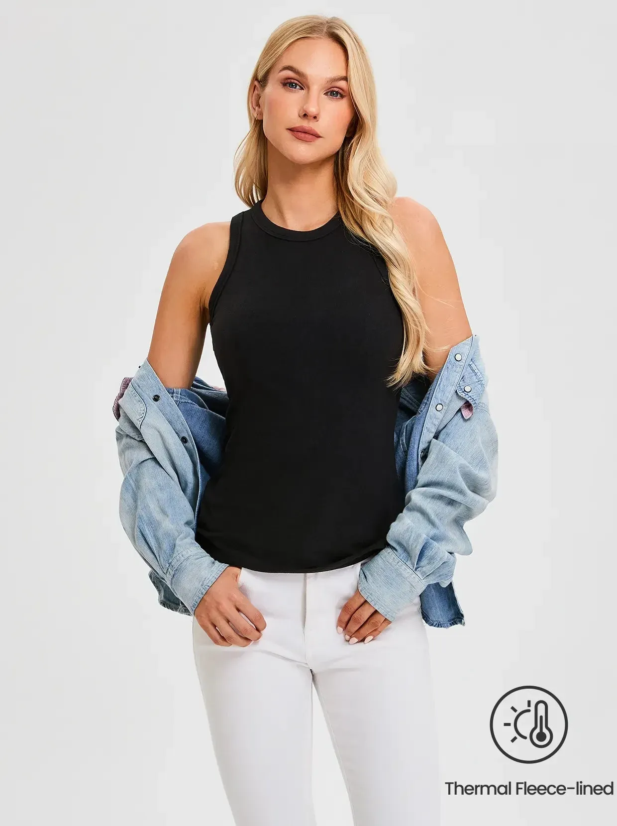SOcomfi™ Crew-neck Sleeveless Thermal Tops for Women