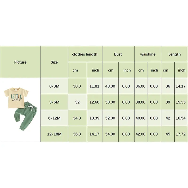 Summer Baby Boy Letter Print Clothes Set