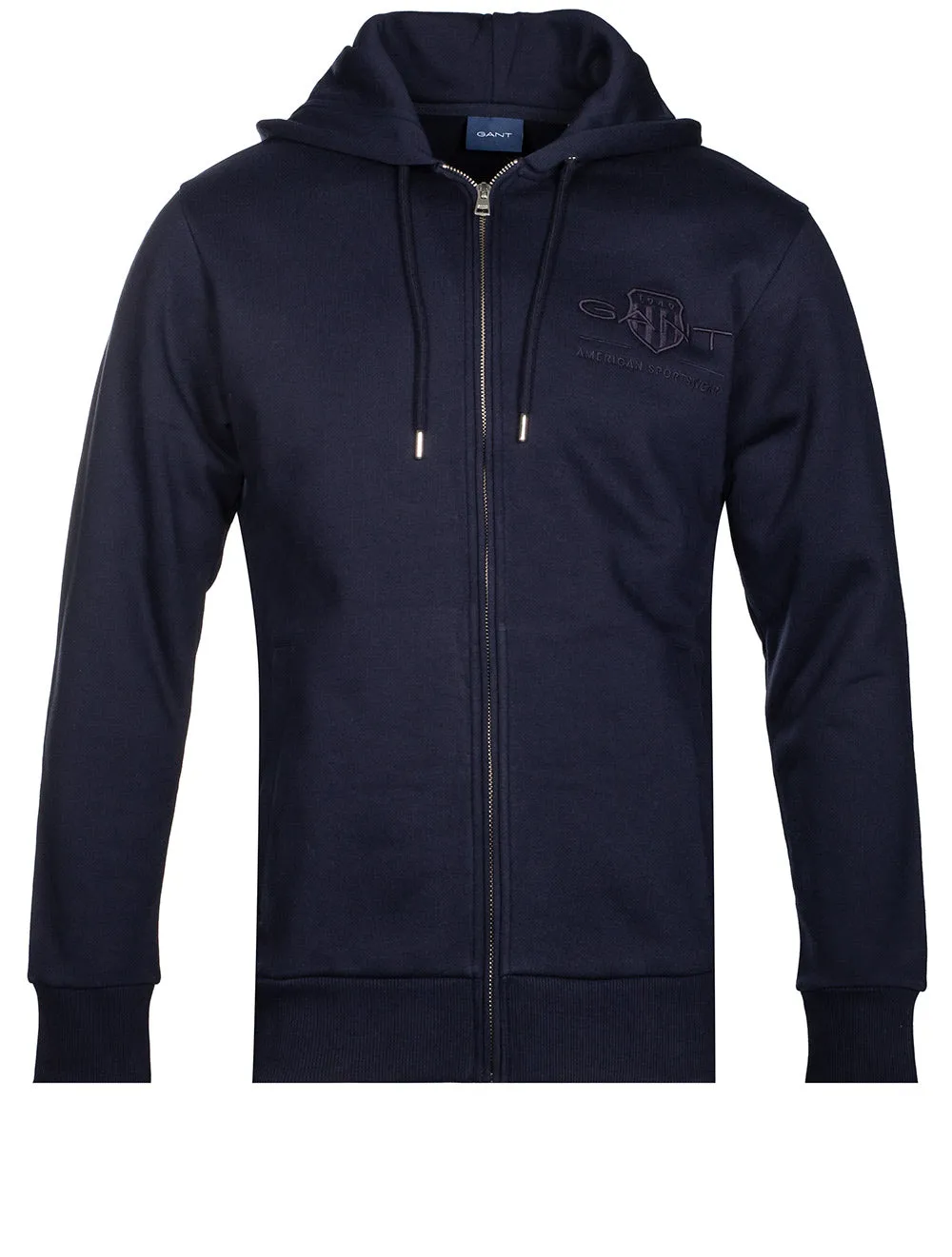 Tonal Archive Shield Zip Hoodie Evening Blue