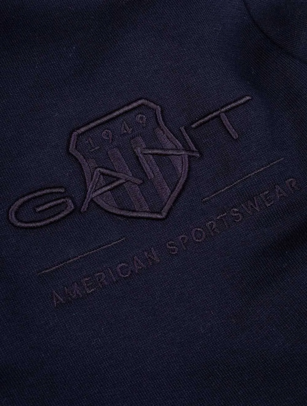 Tonal Archive Shield Zip Hoodie Evening Blue