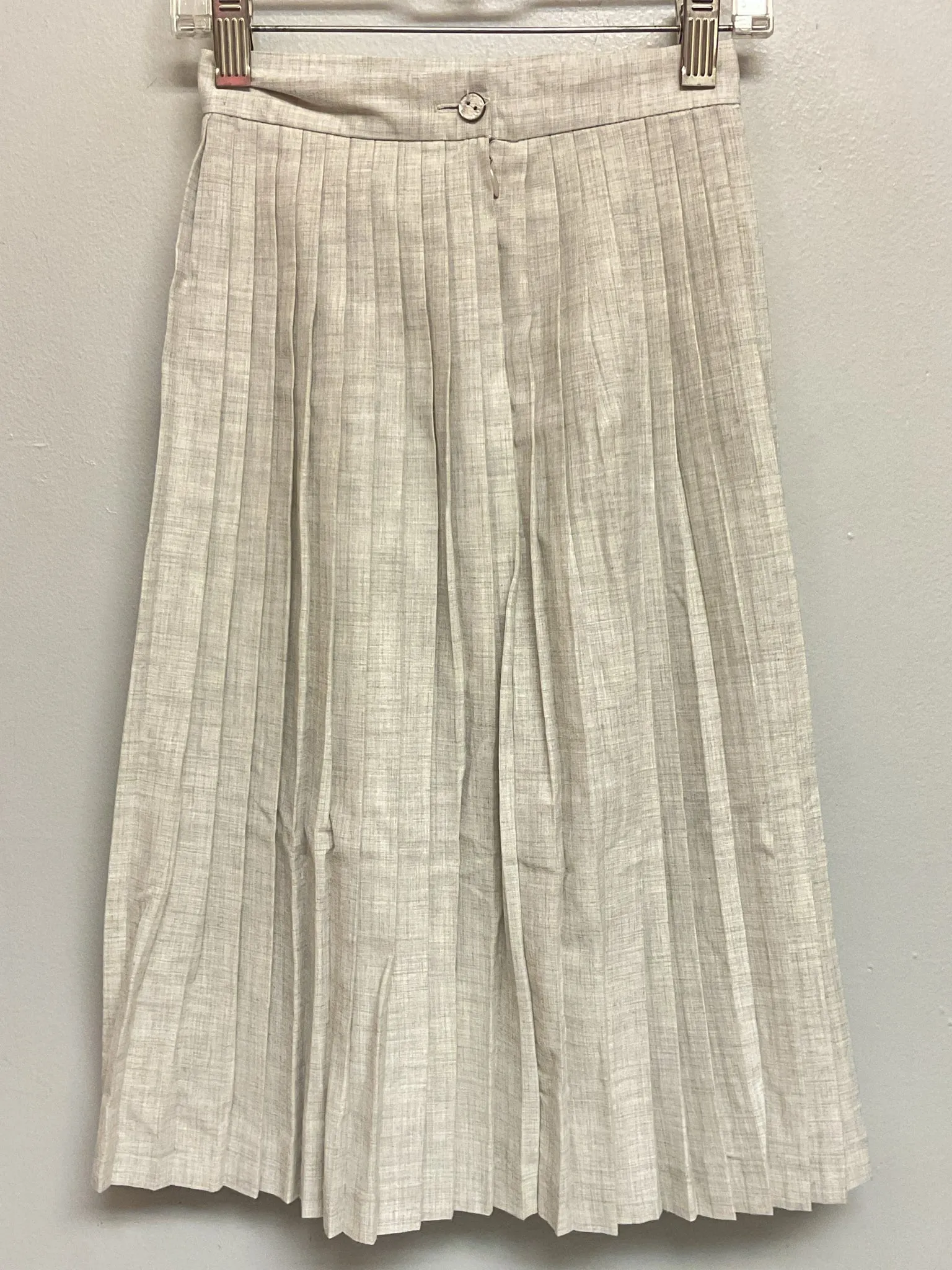 unlabel Size 6 Light Gray Pleated Girls Polyester & Viscose Skirts