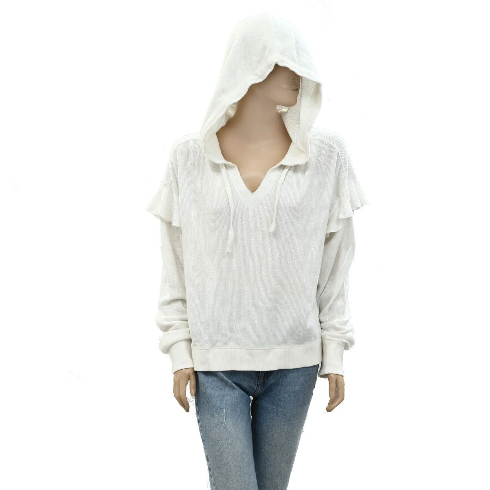 Urban Outfitters UO Thermal Hoodie Blouse Top