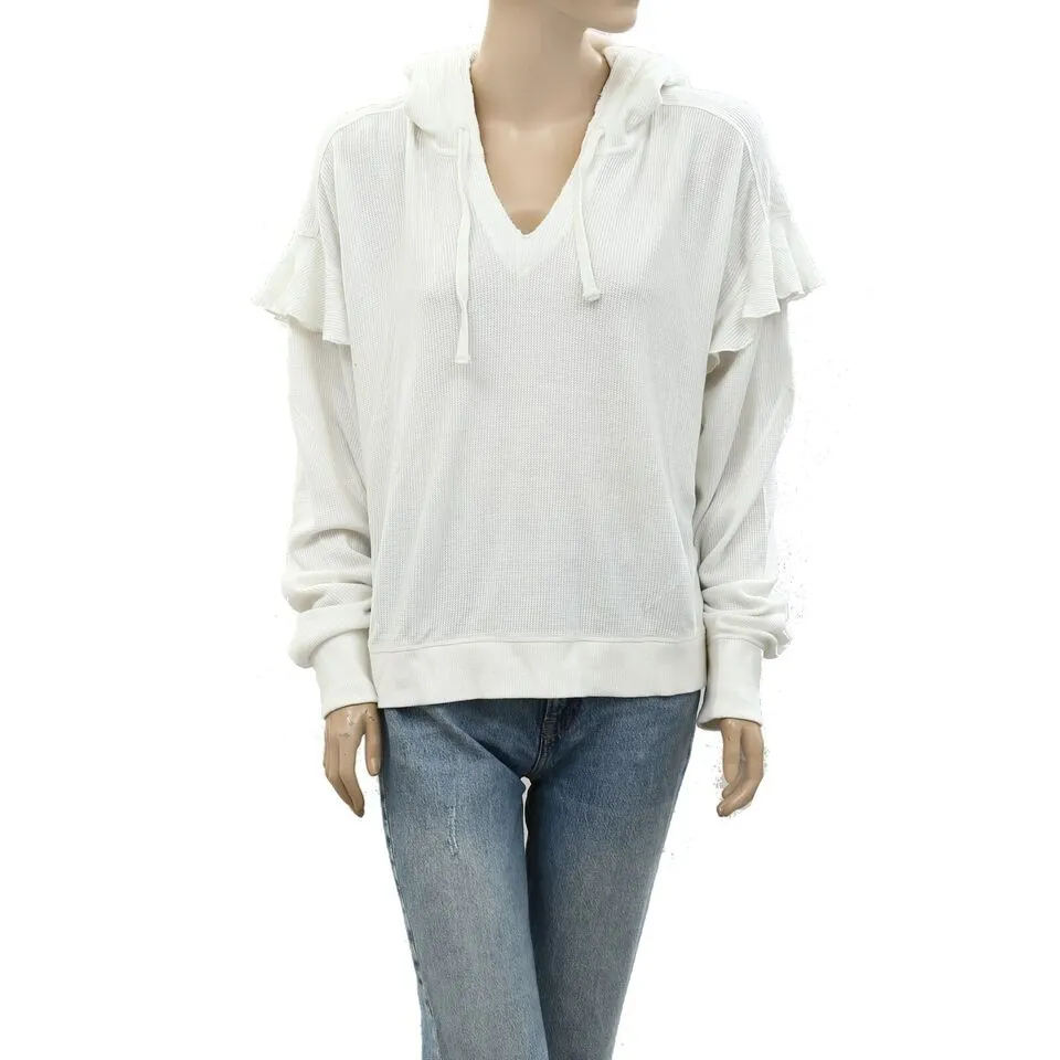 Urban Outfitters UO Thermal Hoodie Blouse Top