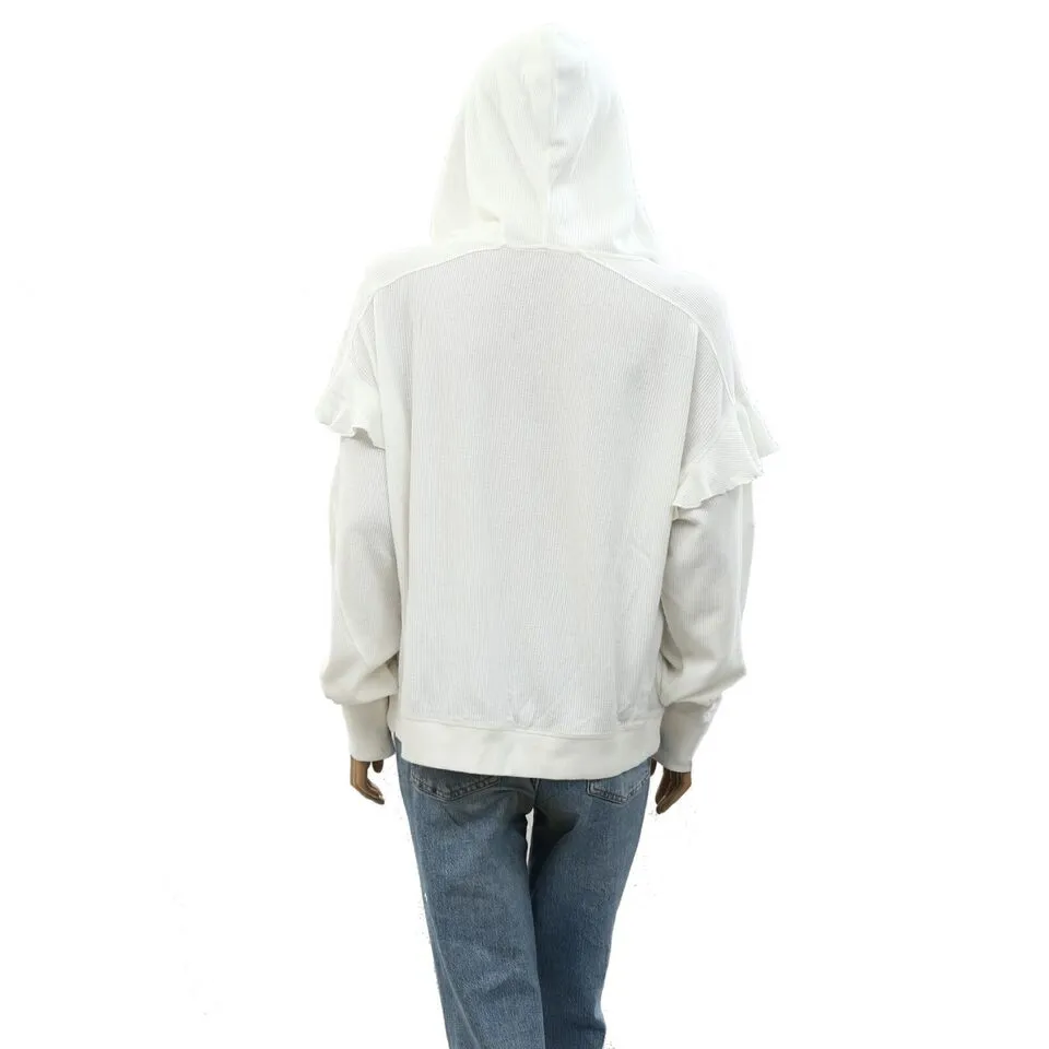 Urban Outfitters UO Thermal Hoodie Blouse Top