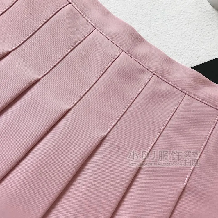 VenusFox High Waist Lolita Pleated A-line Mini Skirts Plus Size