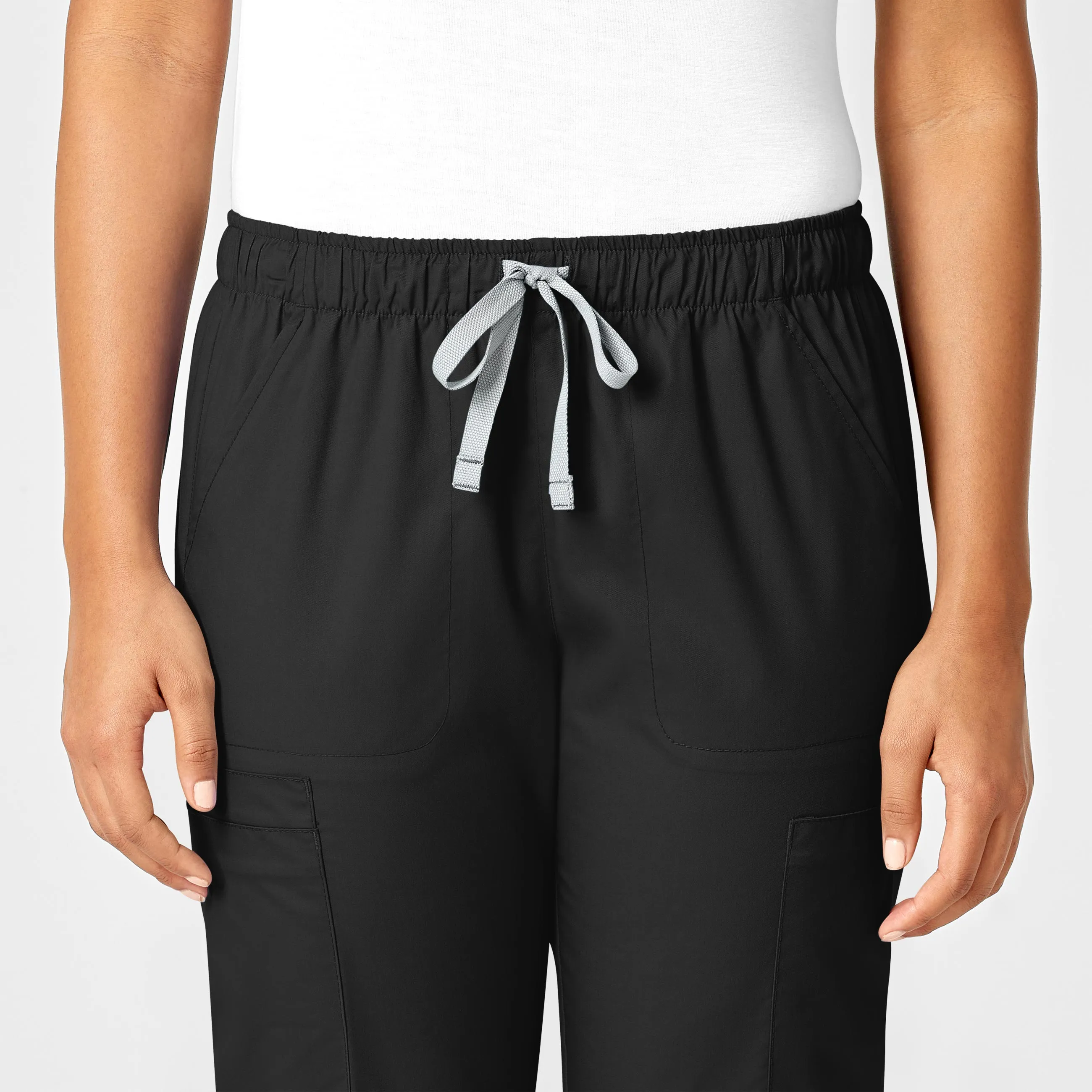 WonderWORK Women's Convertible Slim Leg Scrub Pant - Black