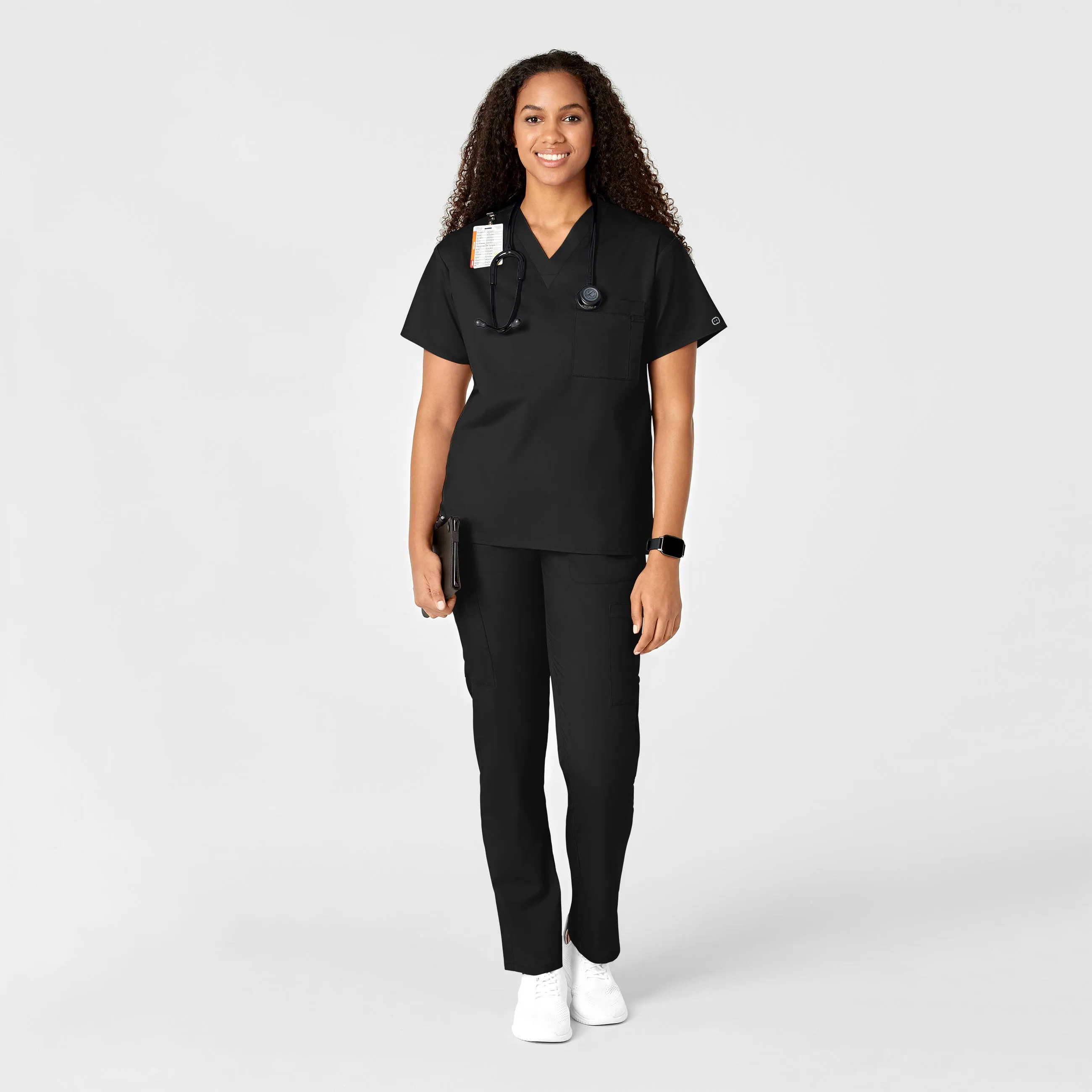 WonderWORK Women's Convertible Slim Leg Scrub Pant - Black