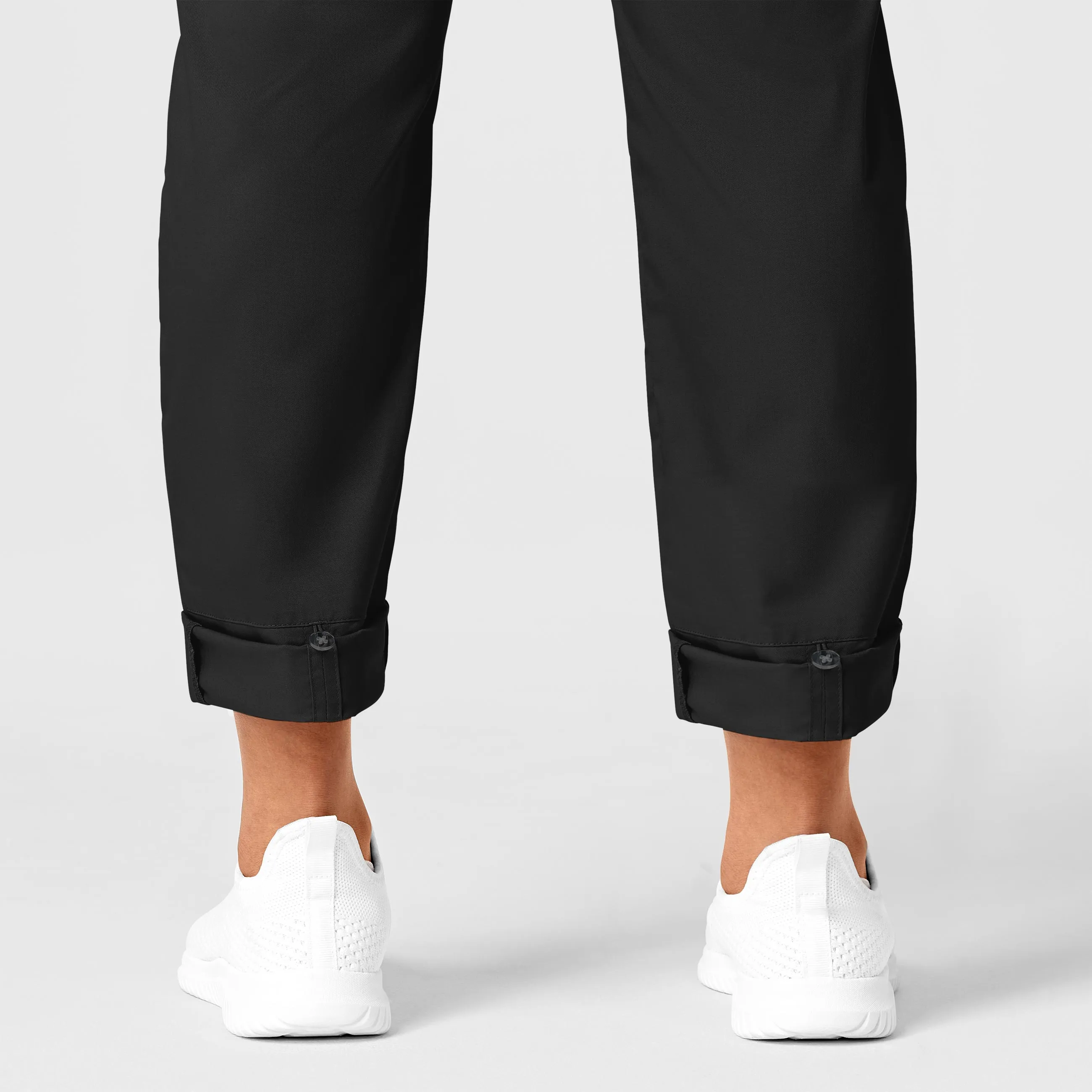 WonderWORK Women's Convertible Slim Leg Scrub Pant - Black