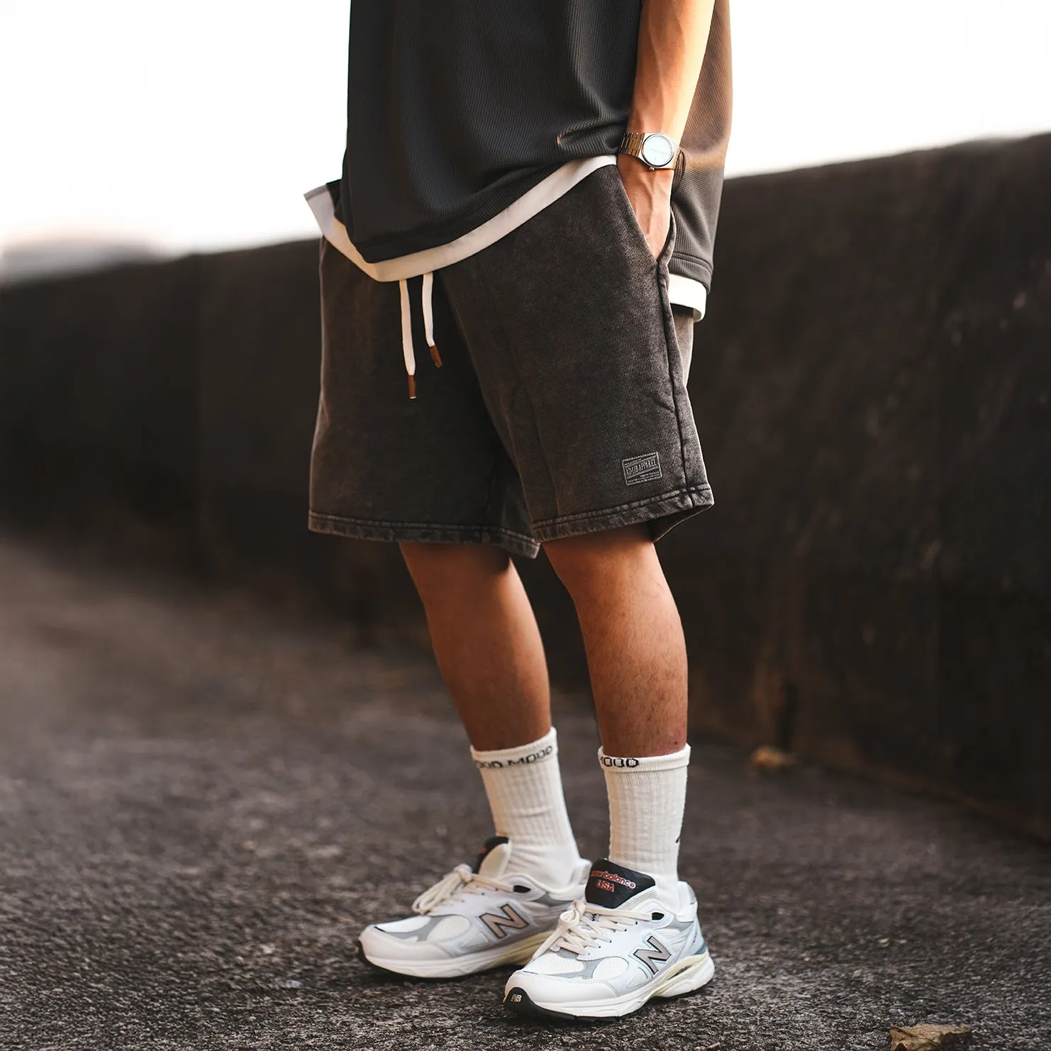 (YP401) Washed Easy Shorts